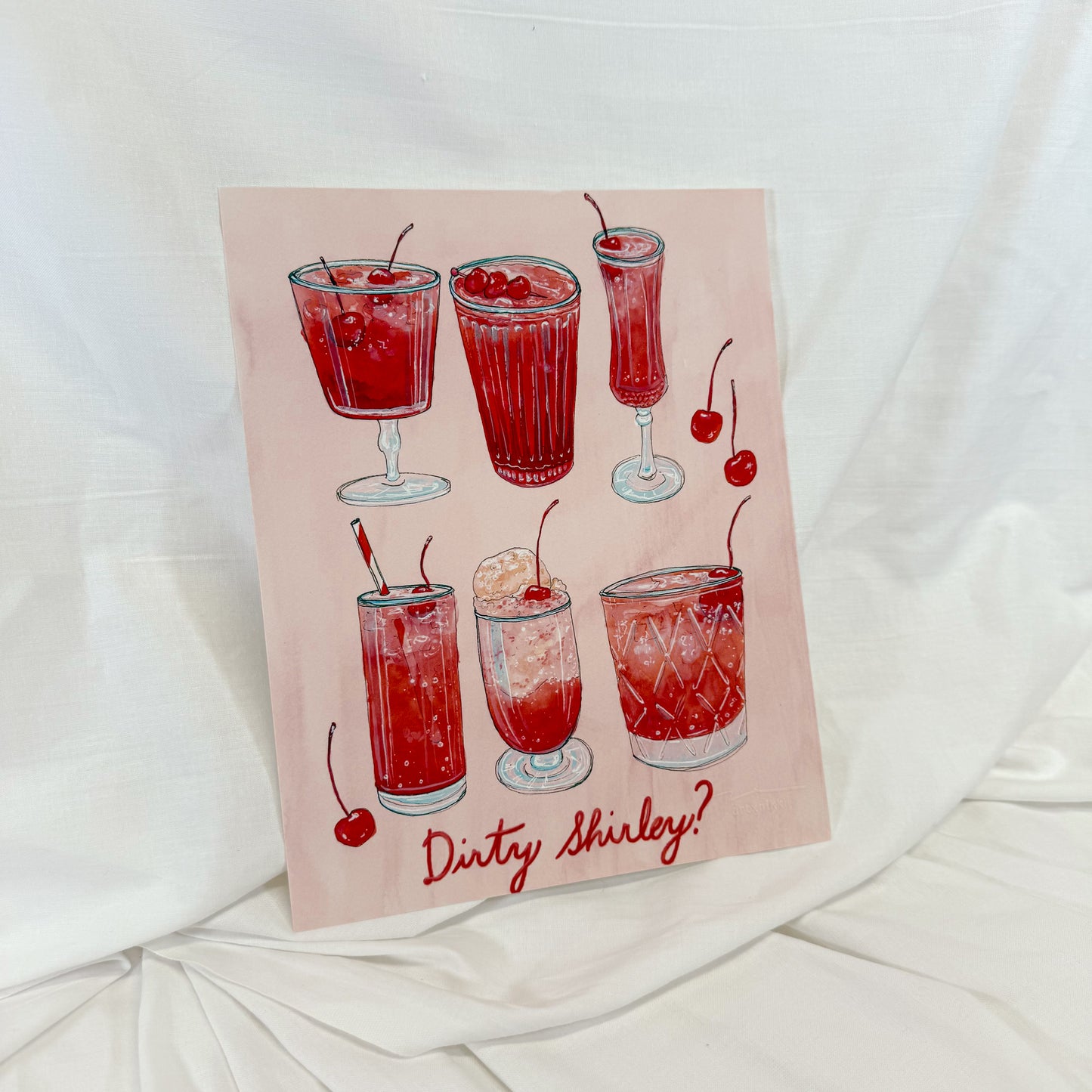Dirty Shirley Wall Art Print