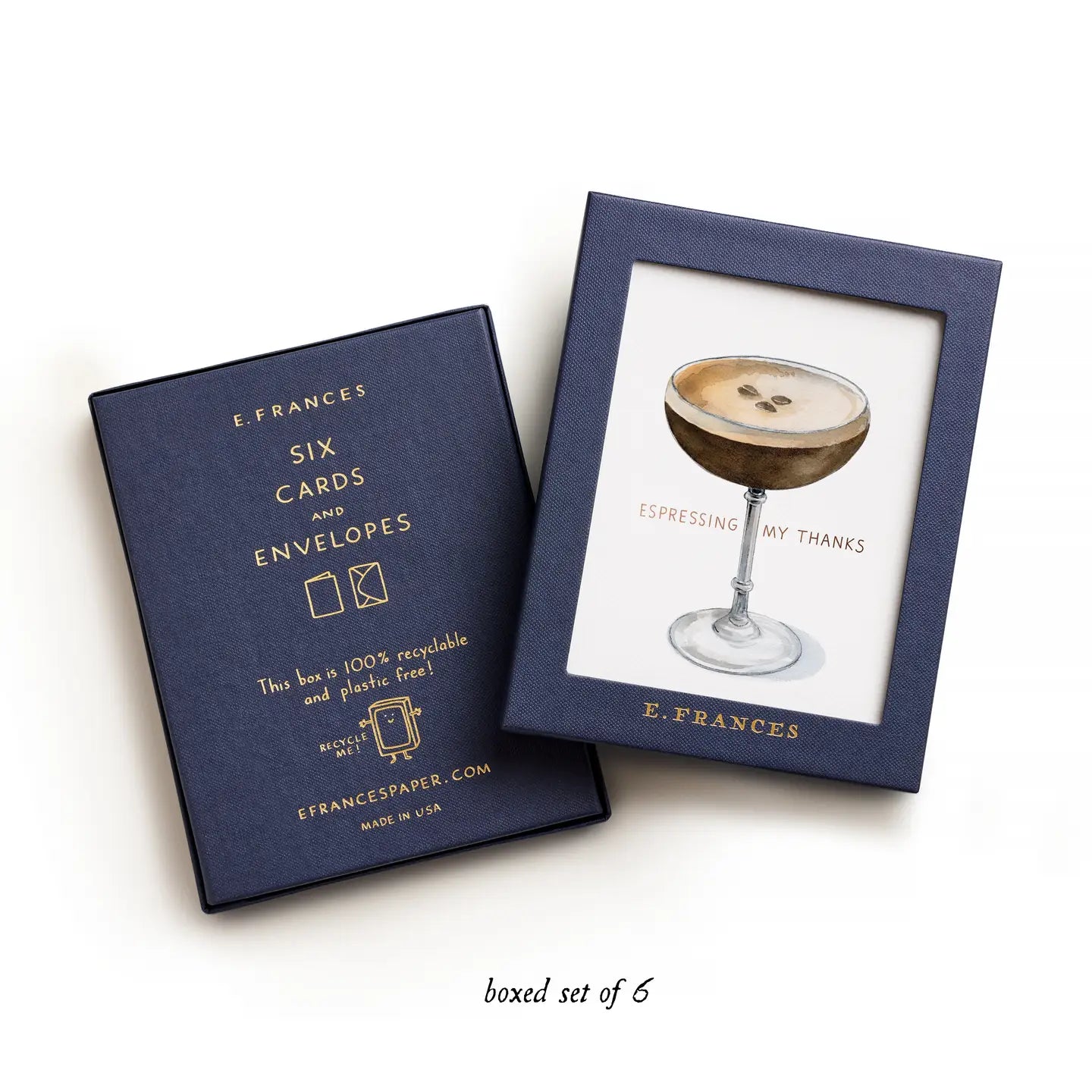 Espresso Martini Thank You Greeting Card Set
