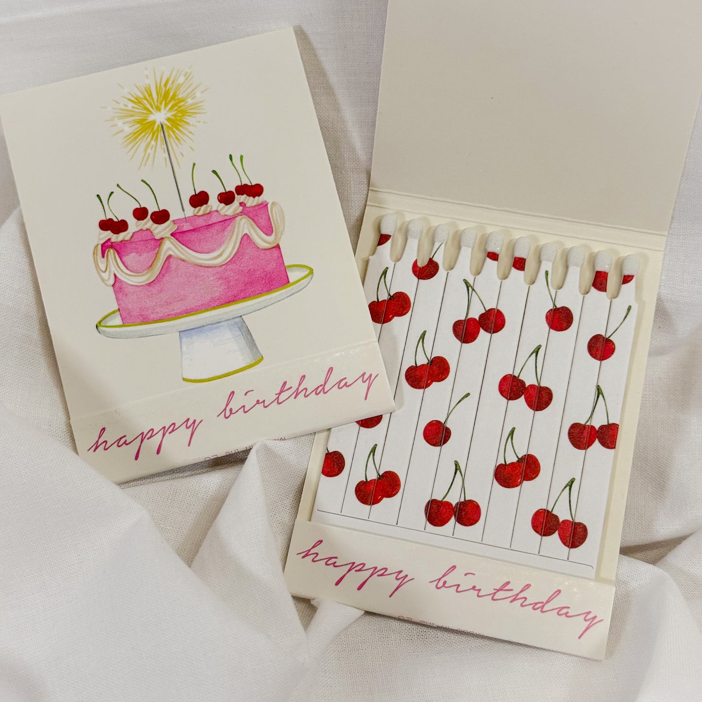 Happy Birthday Cake Matchbook