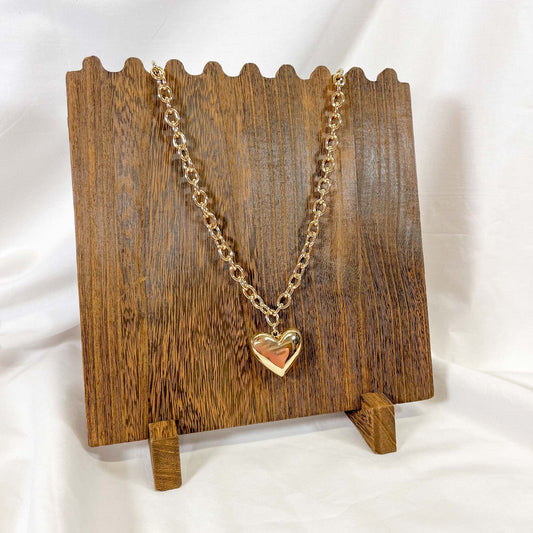 Oversized Heart Chain Necklace