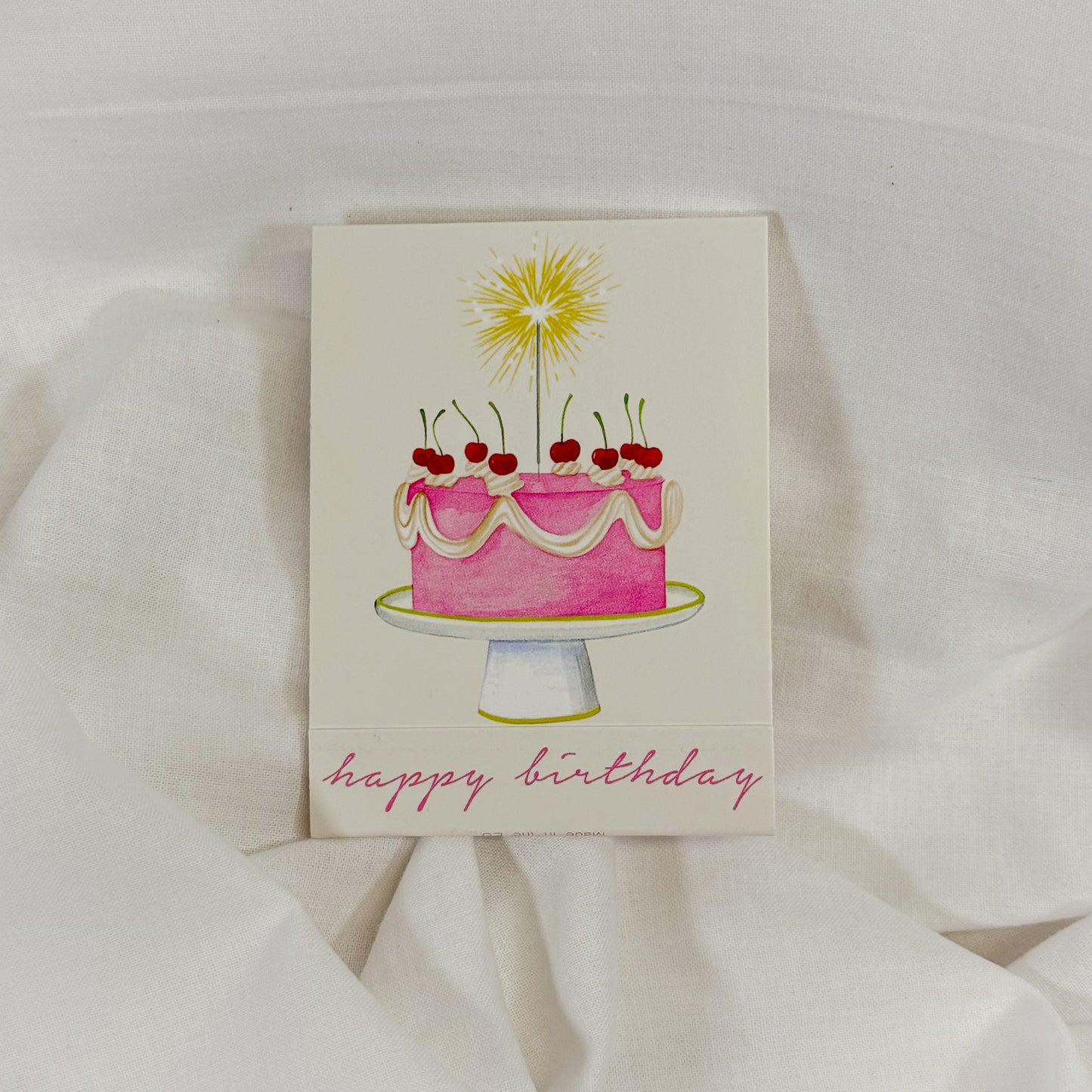 Happy Birthday Cake Matchbook