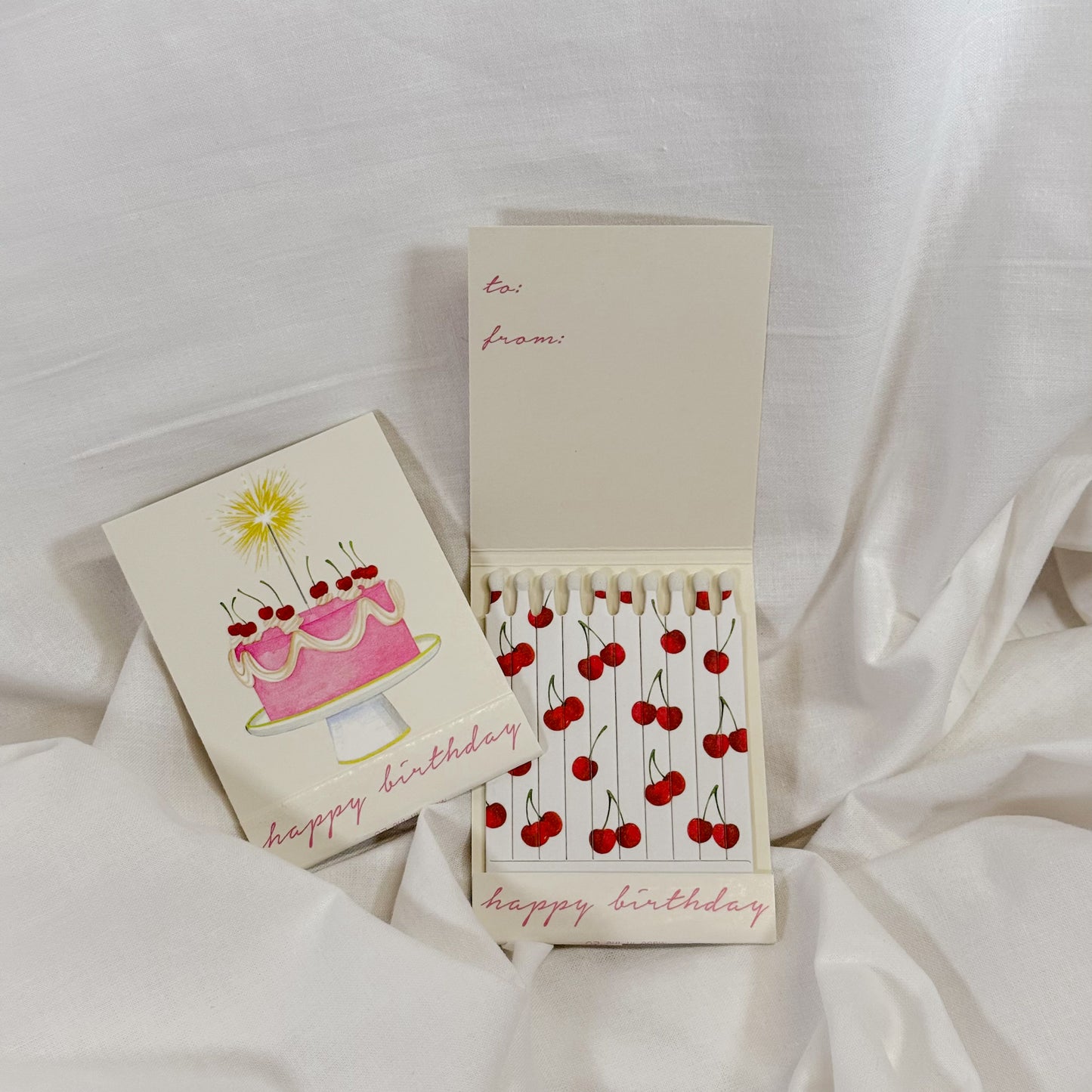 Happy Birthday Cake Matchbook