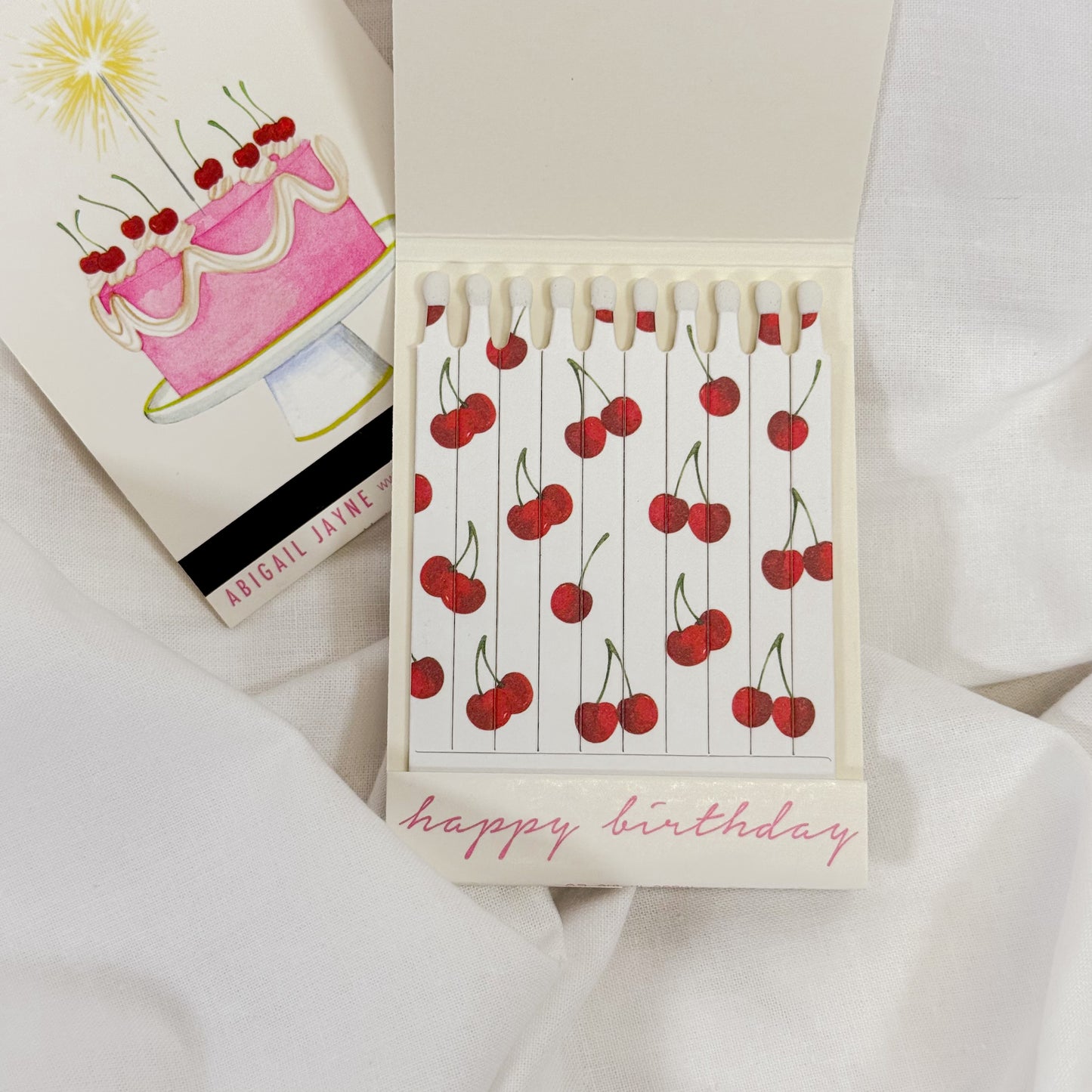 Happy Birthday Cake Matchbook