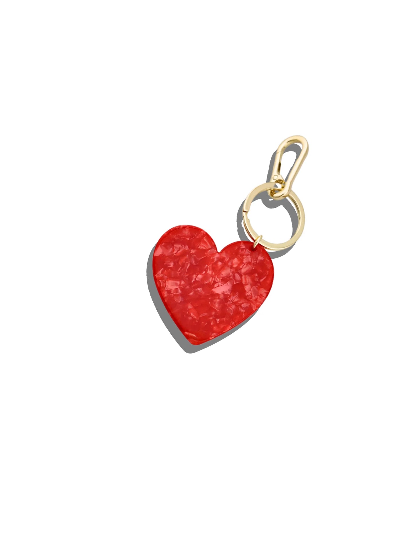 Red Heart Bag Charm Keychain
