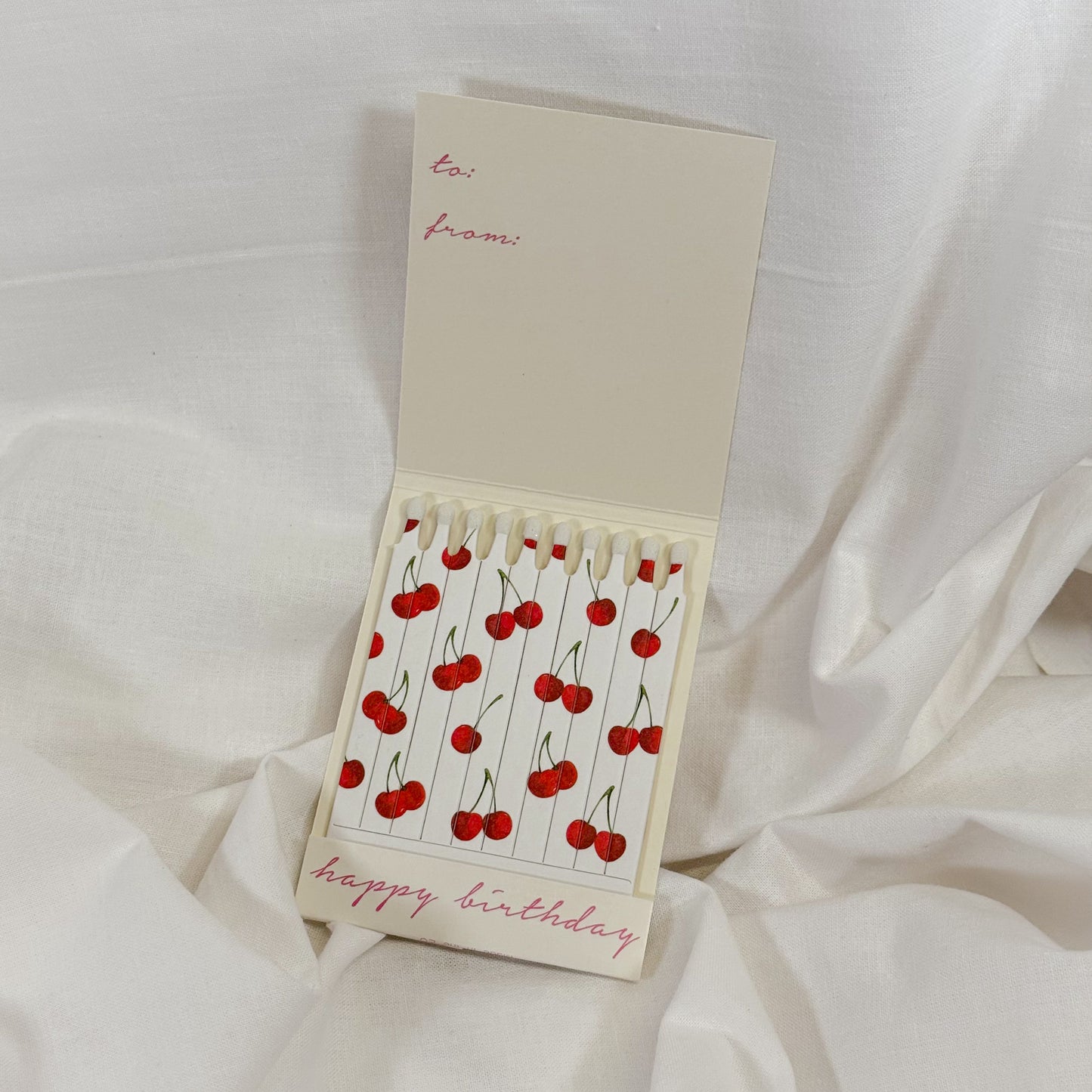 Happy Birthday Cake Matchbook