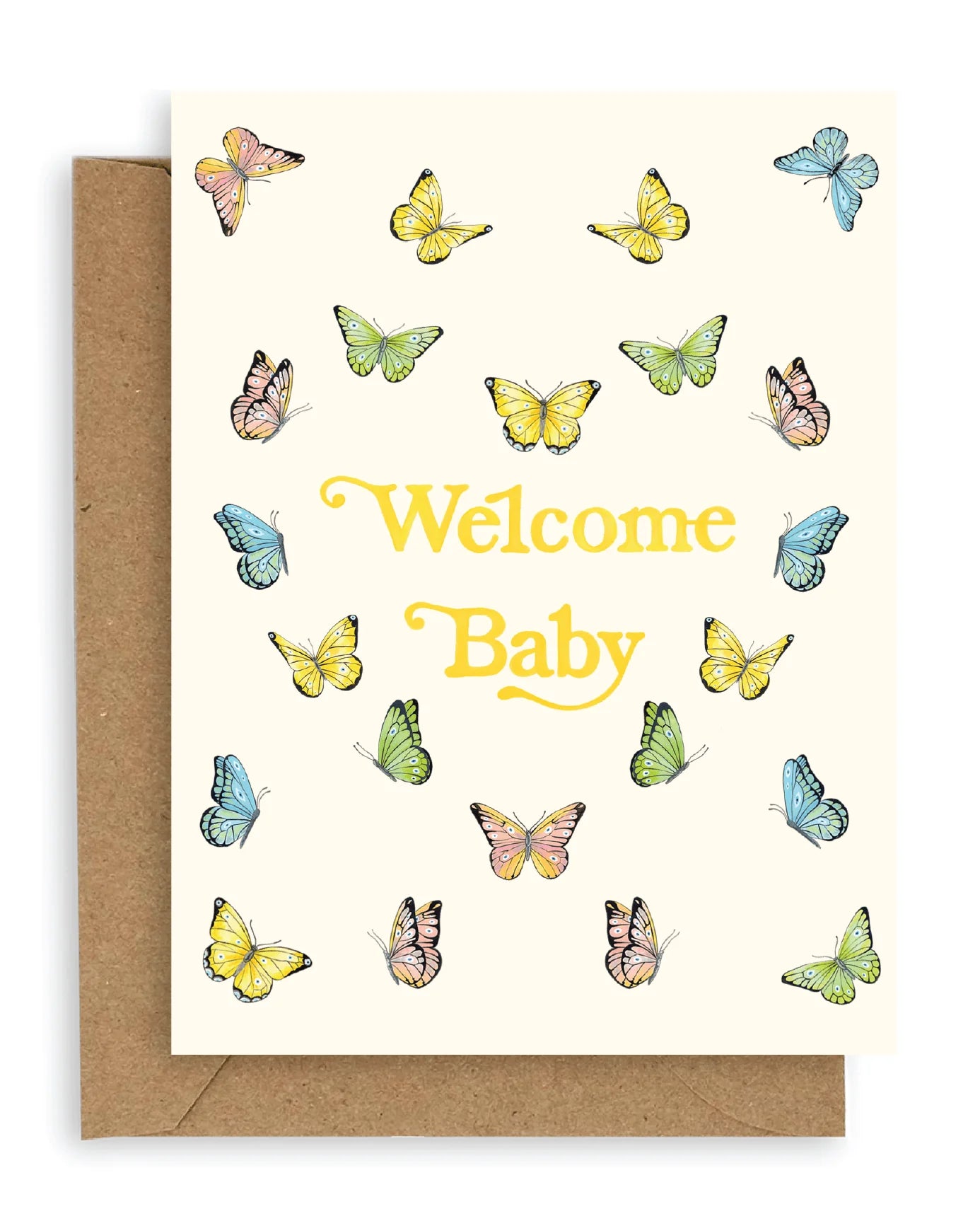 Welcome Baby Butterfly Greeting Card
