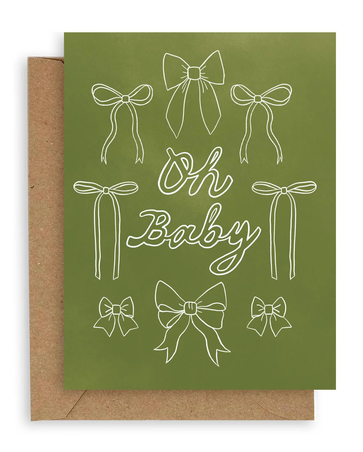 Oh Baby Bows Greeting Card