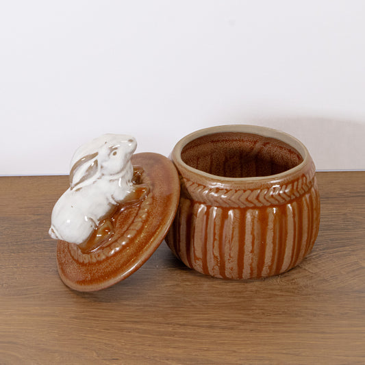 Ceramic Rabbit Salt Cellar