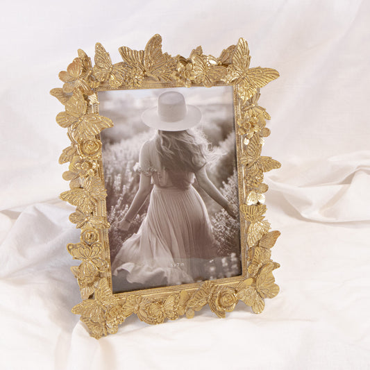 Gold Butterfly Photo Frame