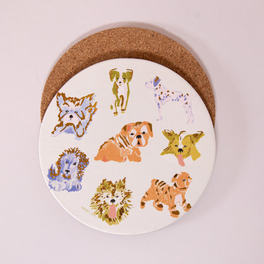 Tiny Pups Cork Coaster
