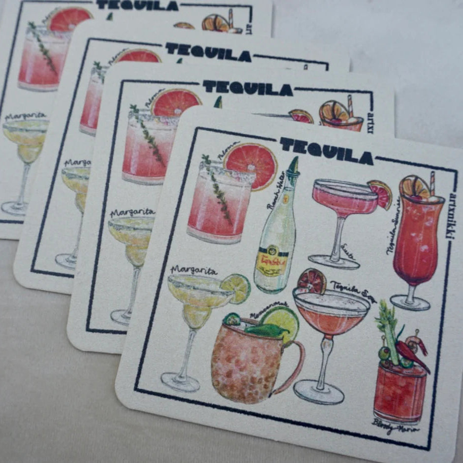 Tequila Cocktails Coaster Set
