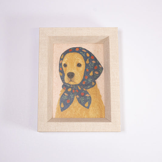 Puppy Scarf Framed Wall Art
