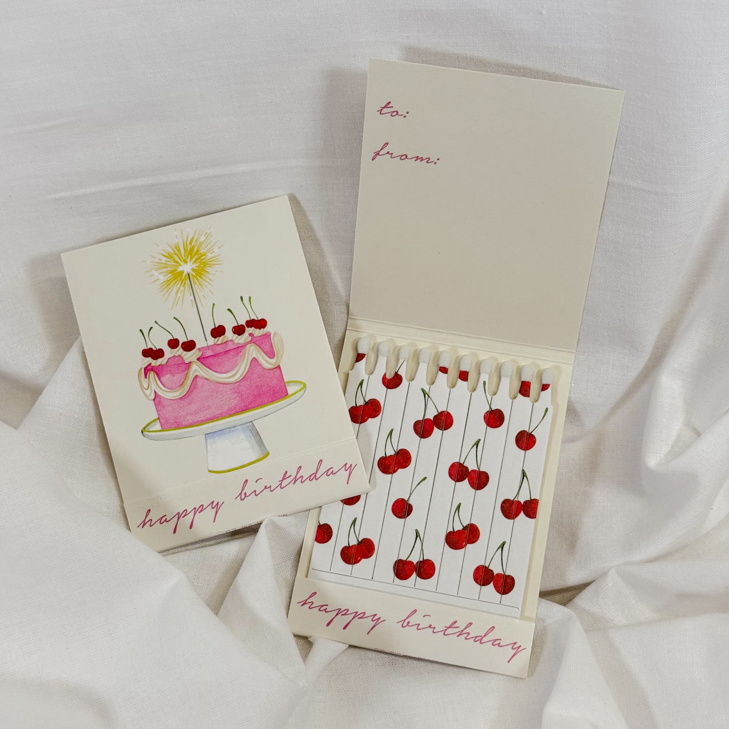 Happy Birthday Cake Matchbook
