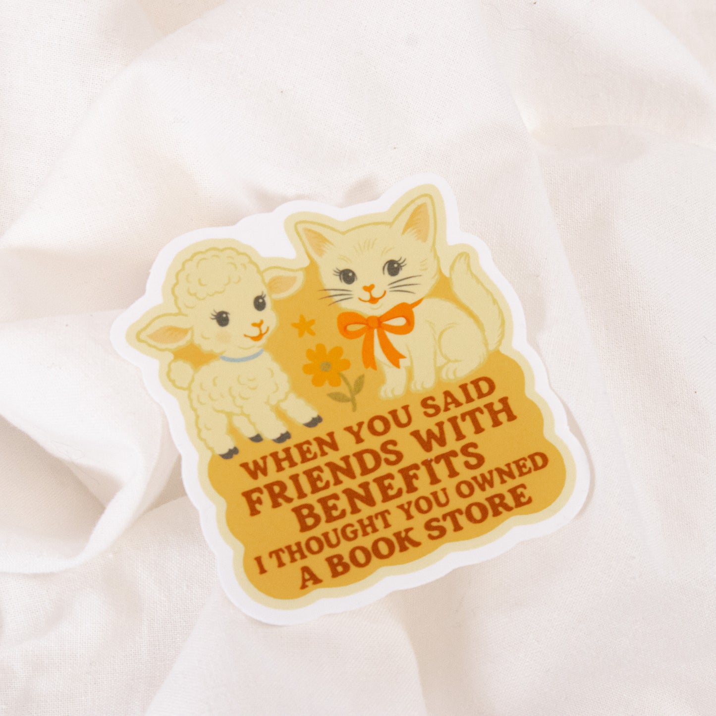 Friends With Benefits Bookstore Vinyl Sticker