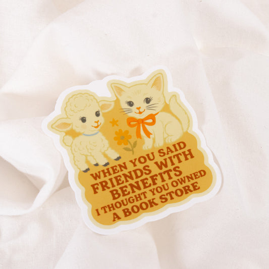 Friends With Benefits Bookstore Vinyl Sticker