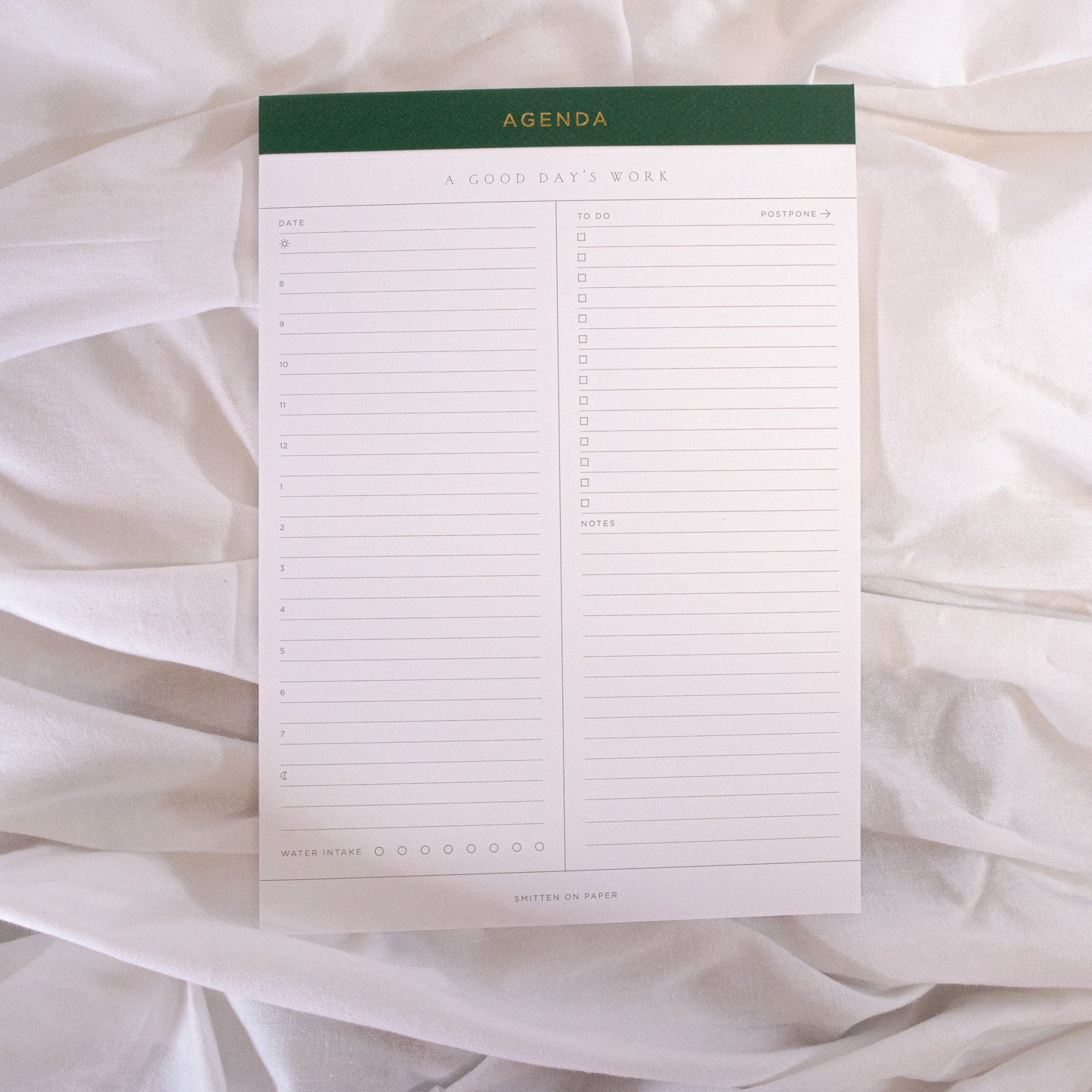 Good Day's Work Planner Notepad