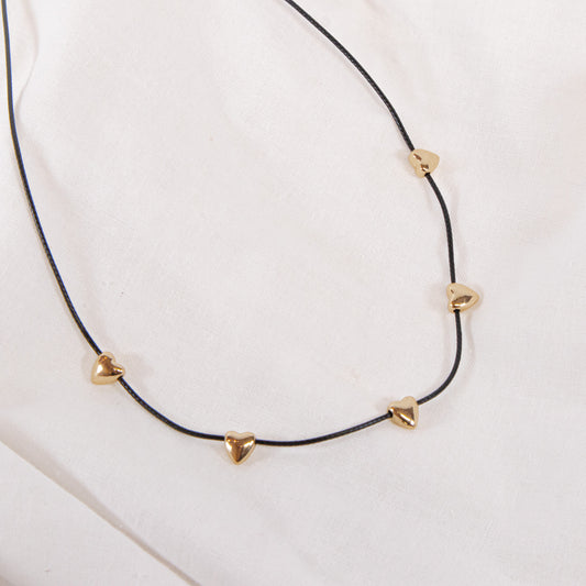 Mini Heart Cord Necklace
