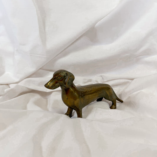 Standing Brass Dachshund
