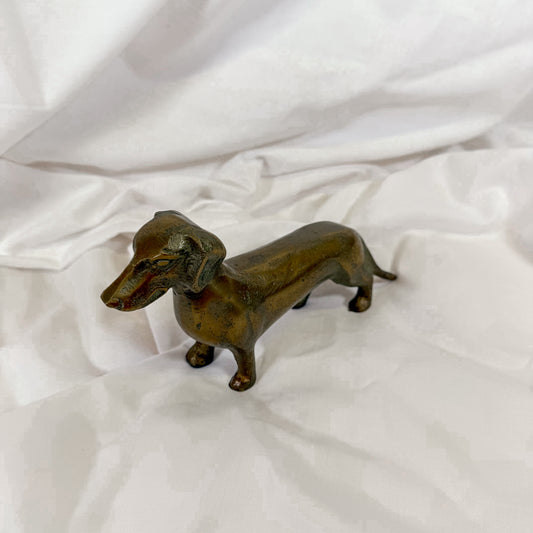 Standing Brass Dachshund