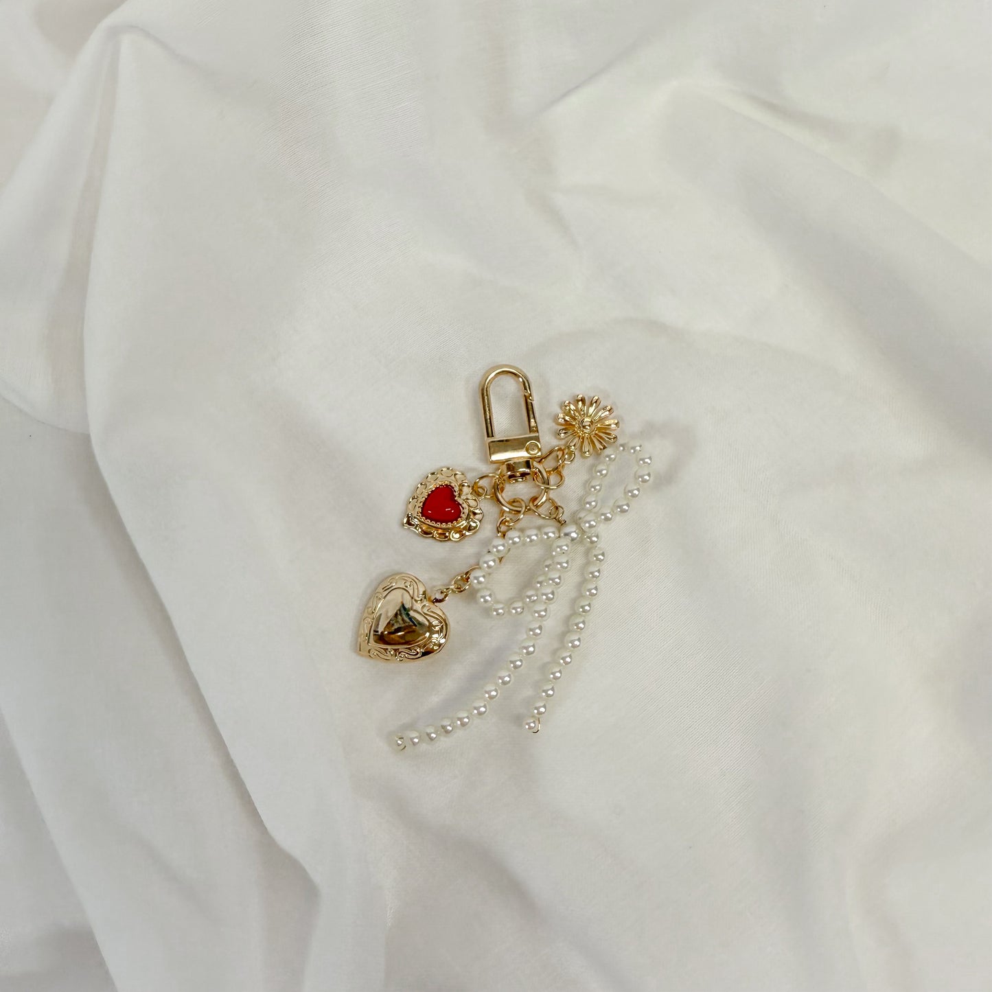 Vintage Love Locket Bag Charm Keychain