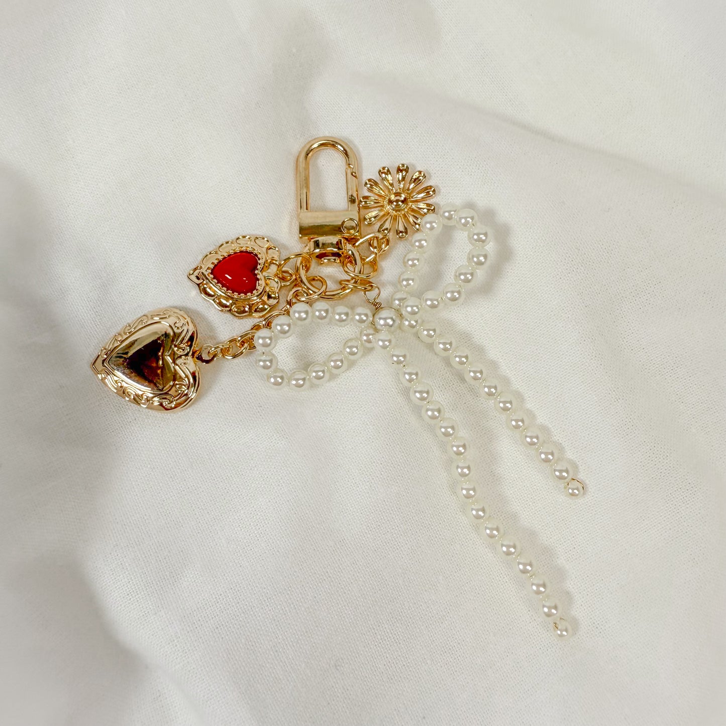 Vintage Love Locket Bag Charm Keychain