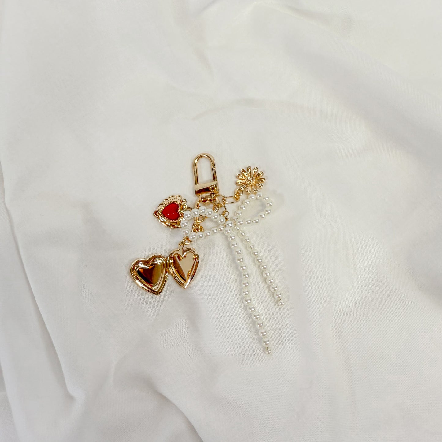 Vintage Love Locket Bag Charm Keychain