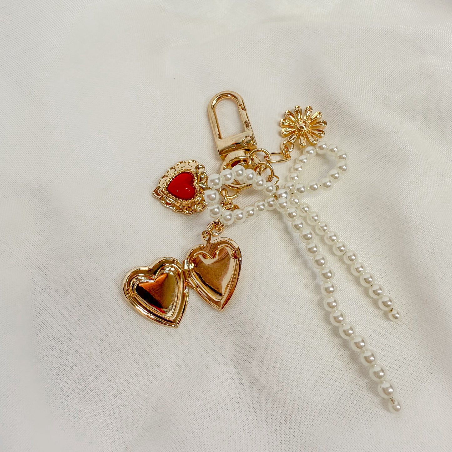 Vintage Love Locket Bag Charm Keychain
