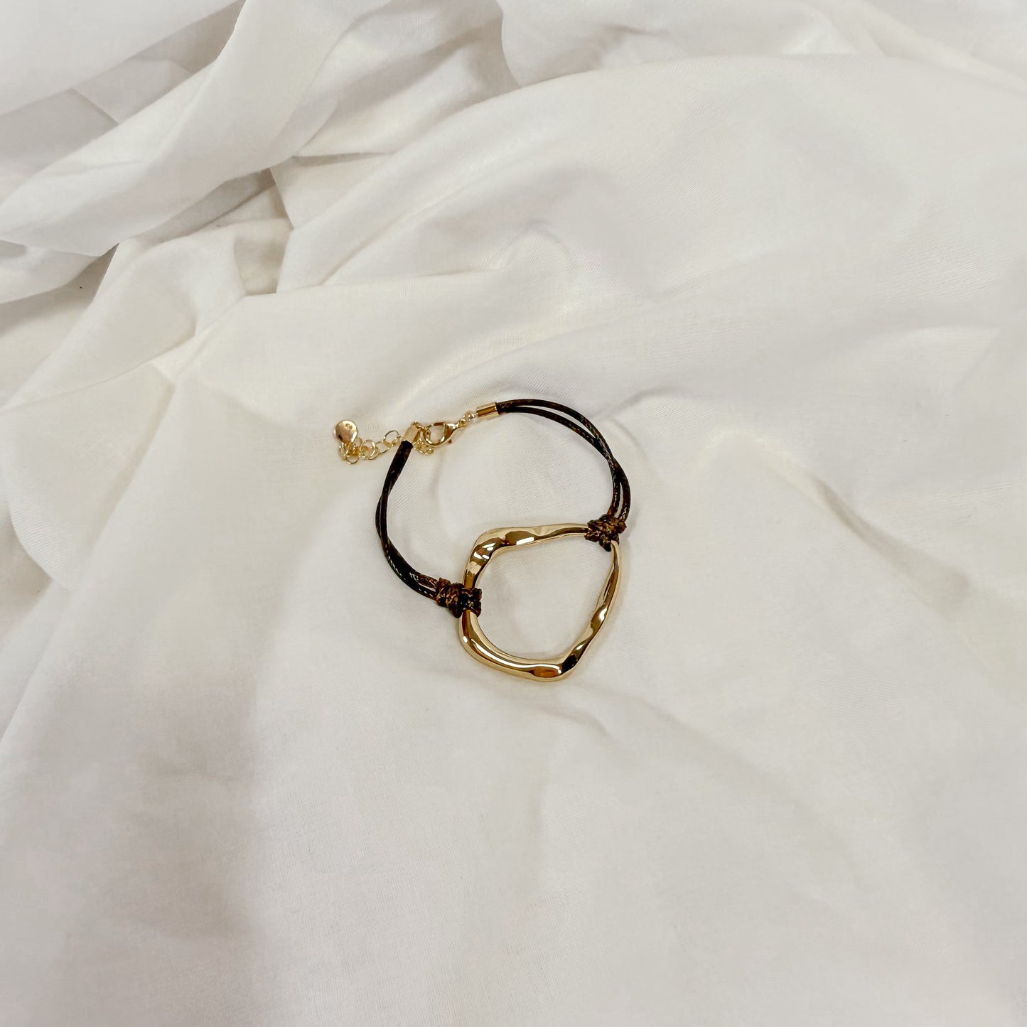 Open Gold Cord Bracelet