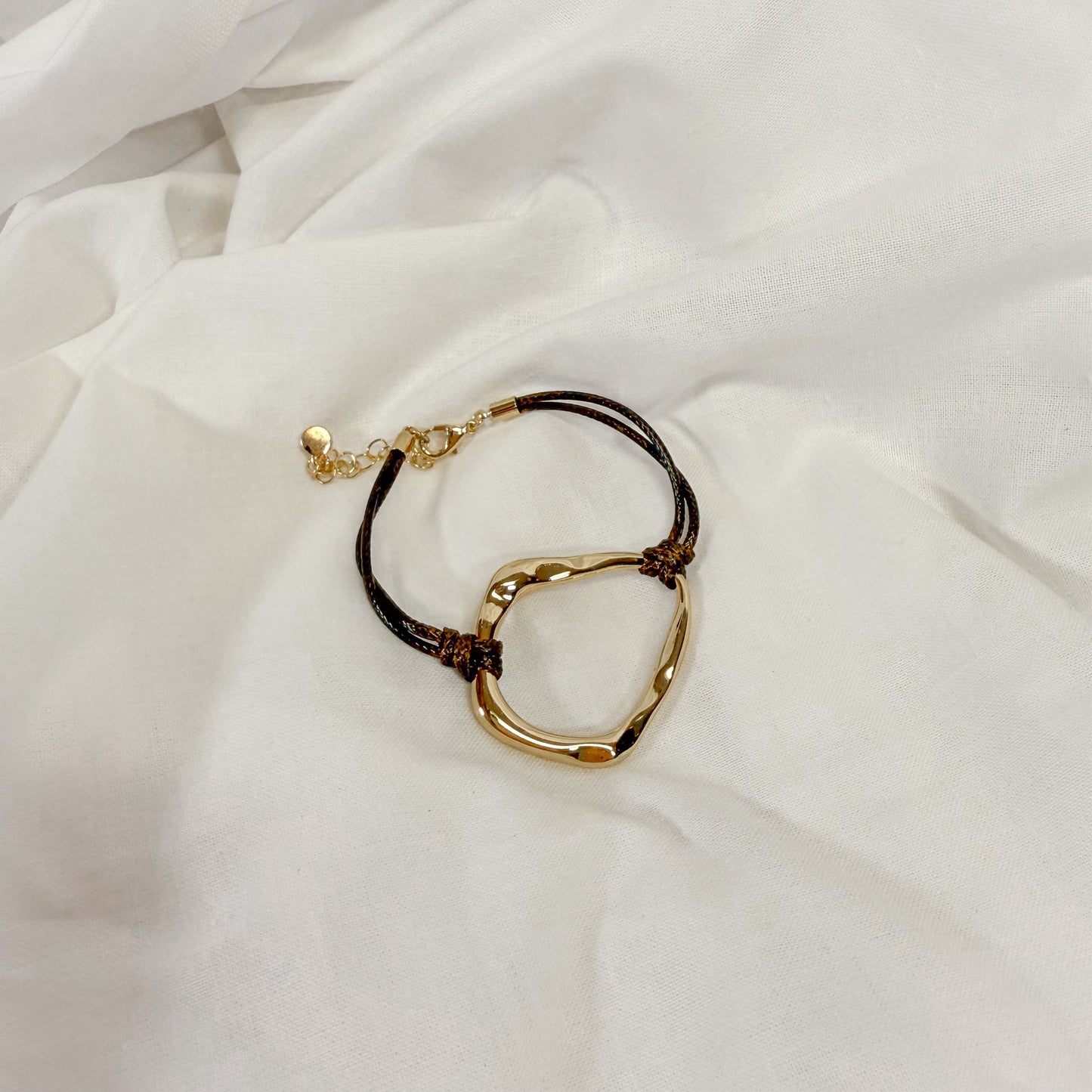 Open Gold Cord Bracelet