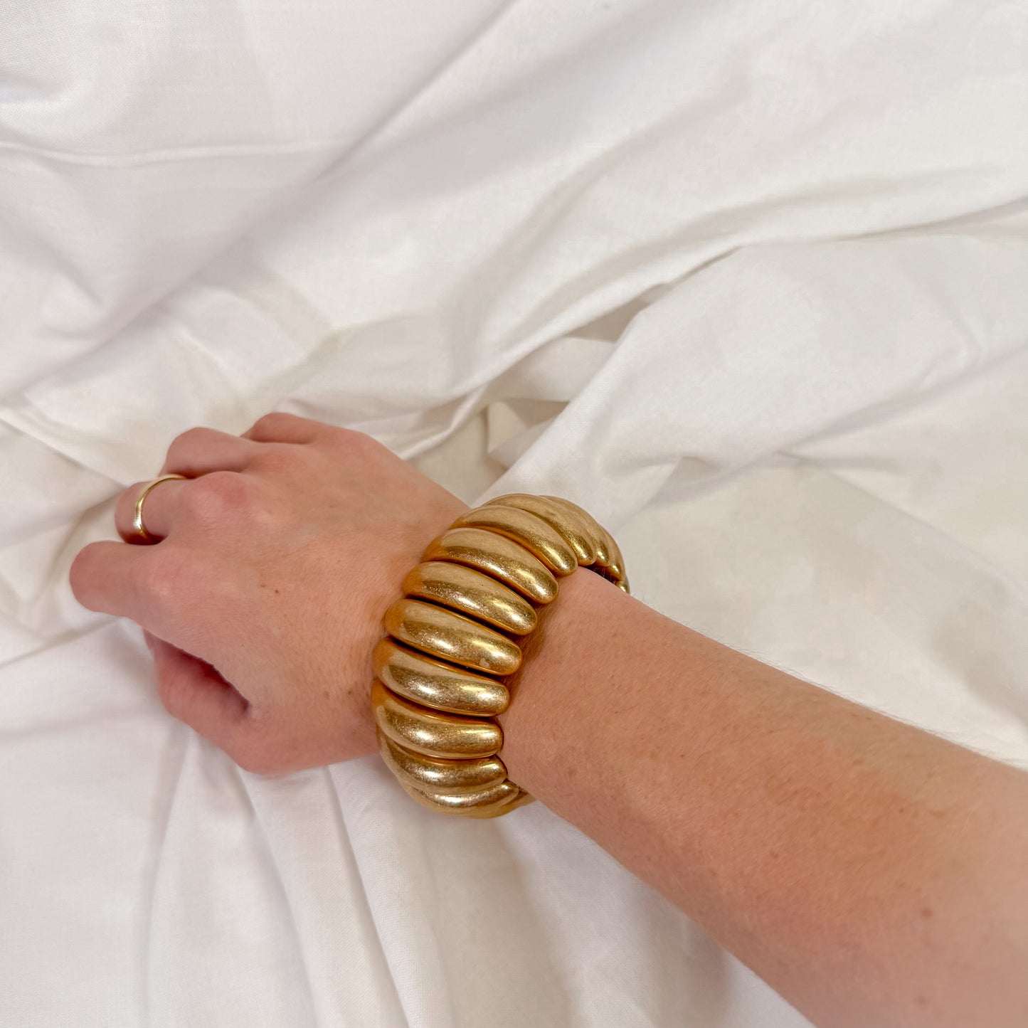 Chunky Stretch Gold Bracelet