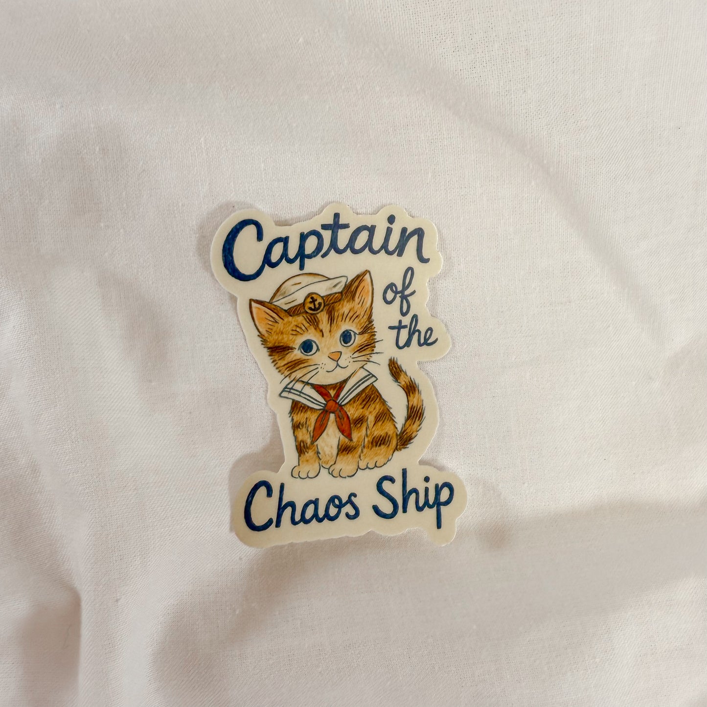 Captain Of The Chaos Ship Vinyl Sticker