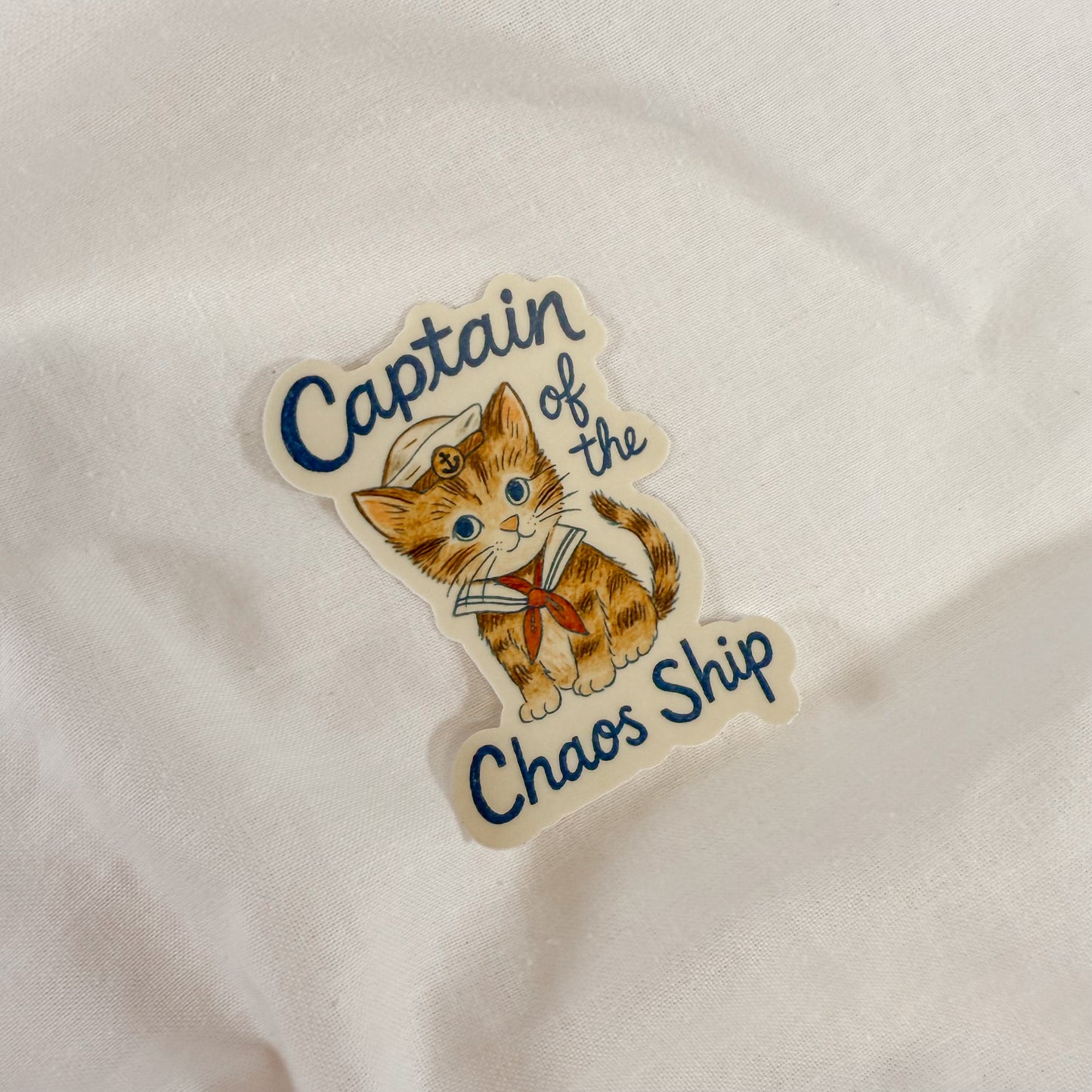 Captain Of The Chaos Ship Vinyl Sticker