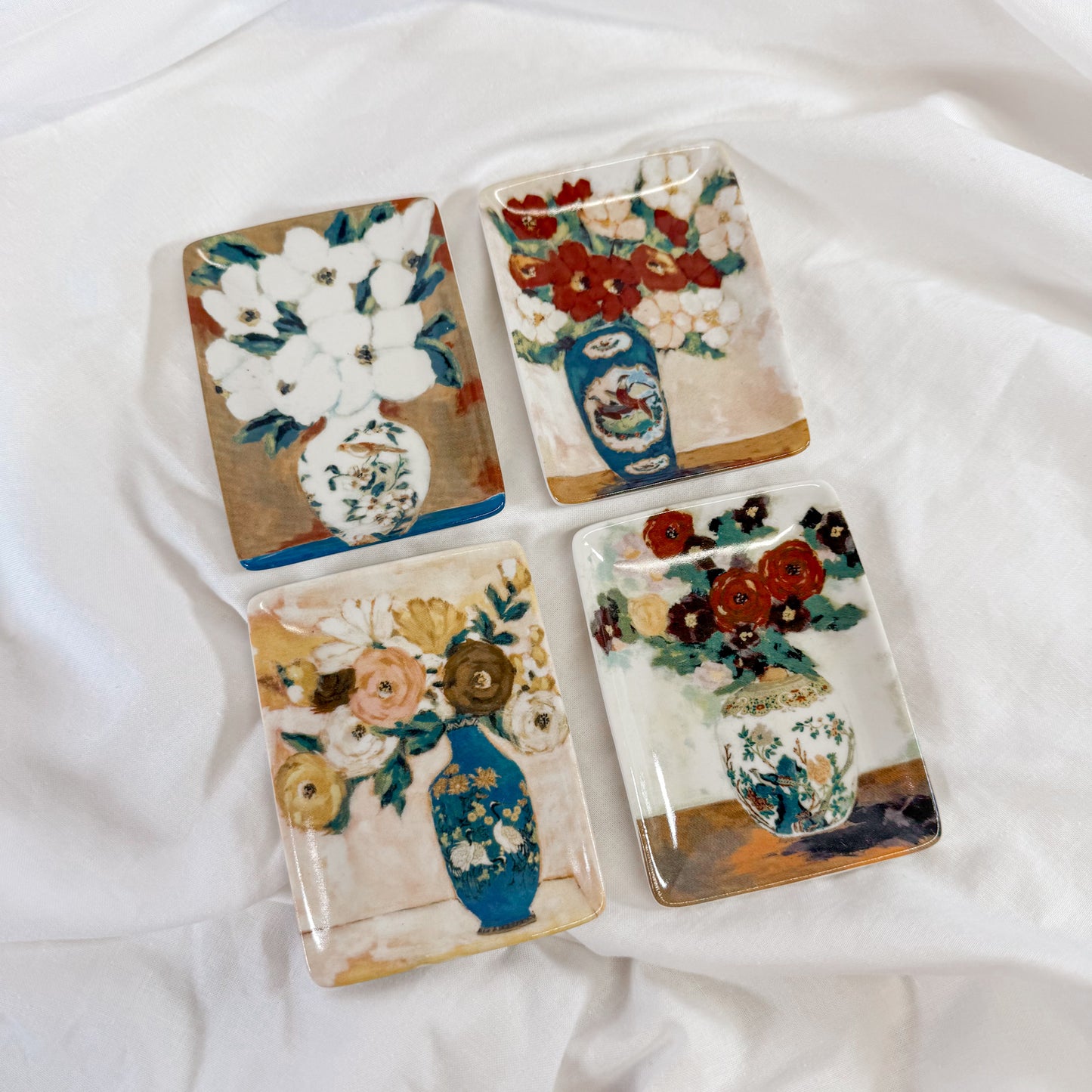 Floral Arrangements Ceramic Tray