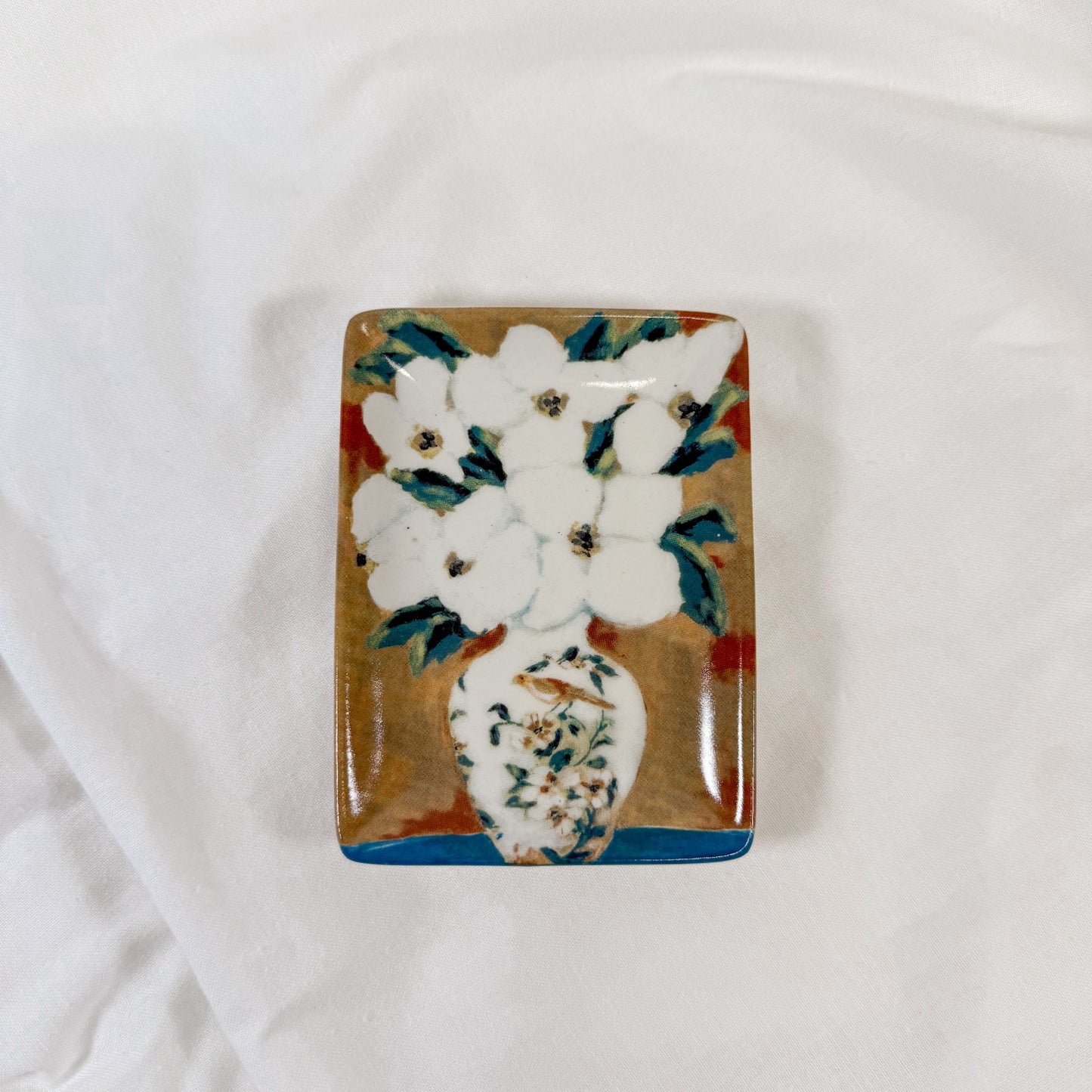 Floral Arrangements Ceramic Tray