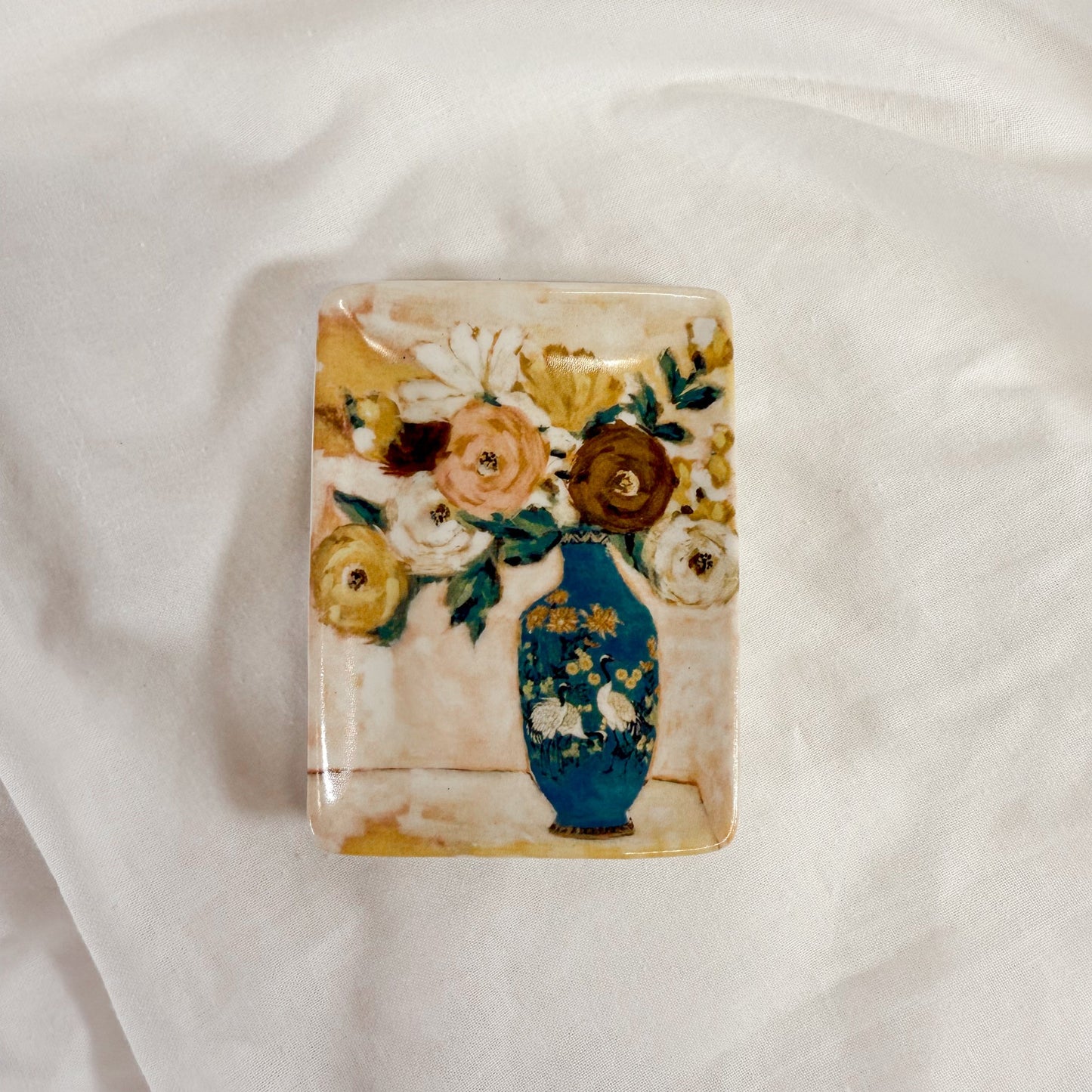 Floral Arrangements Ceramic Tray