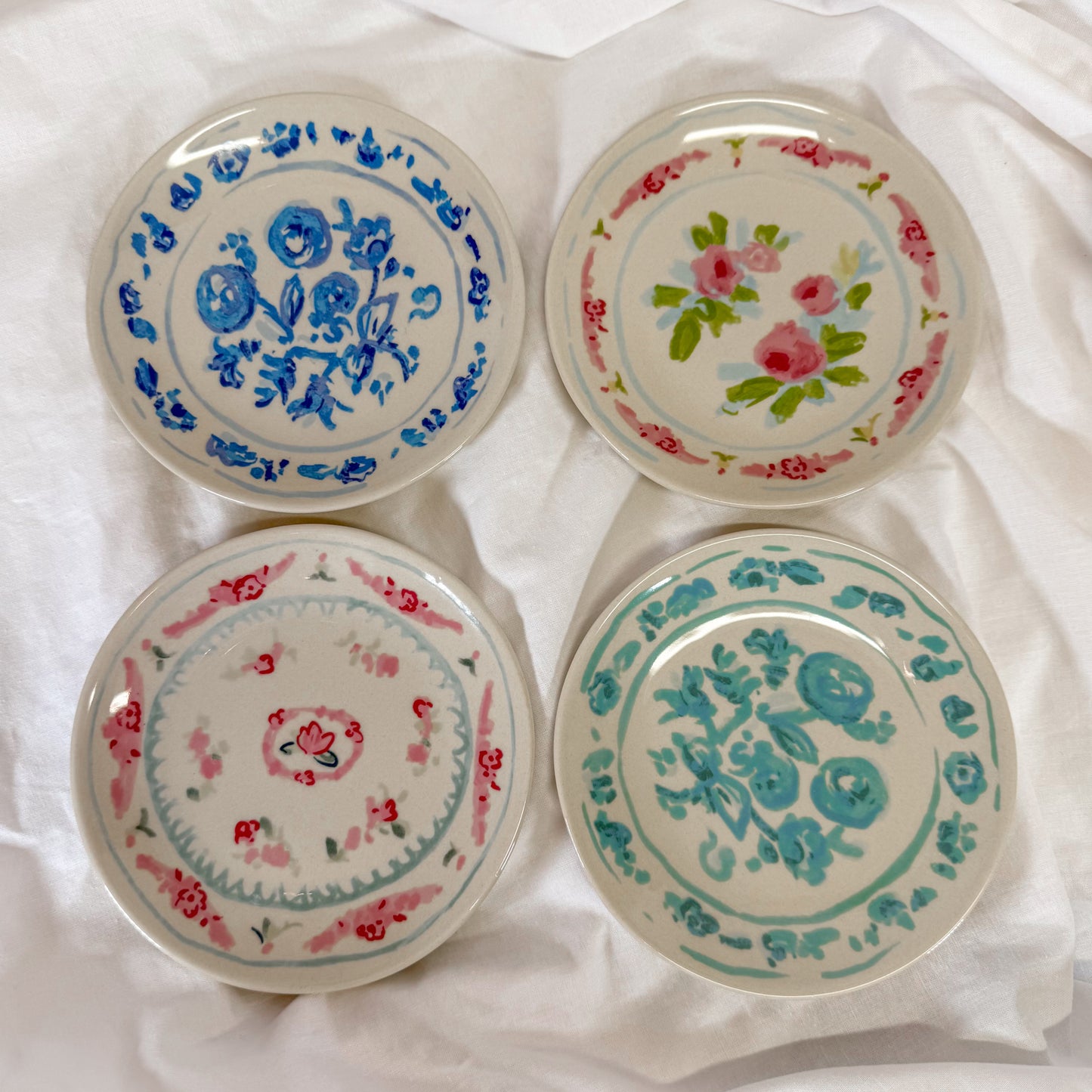 Watercolor Floral Plate