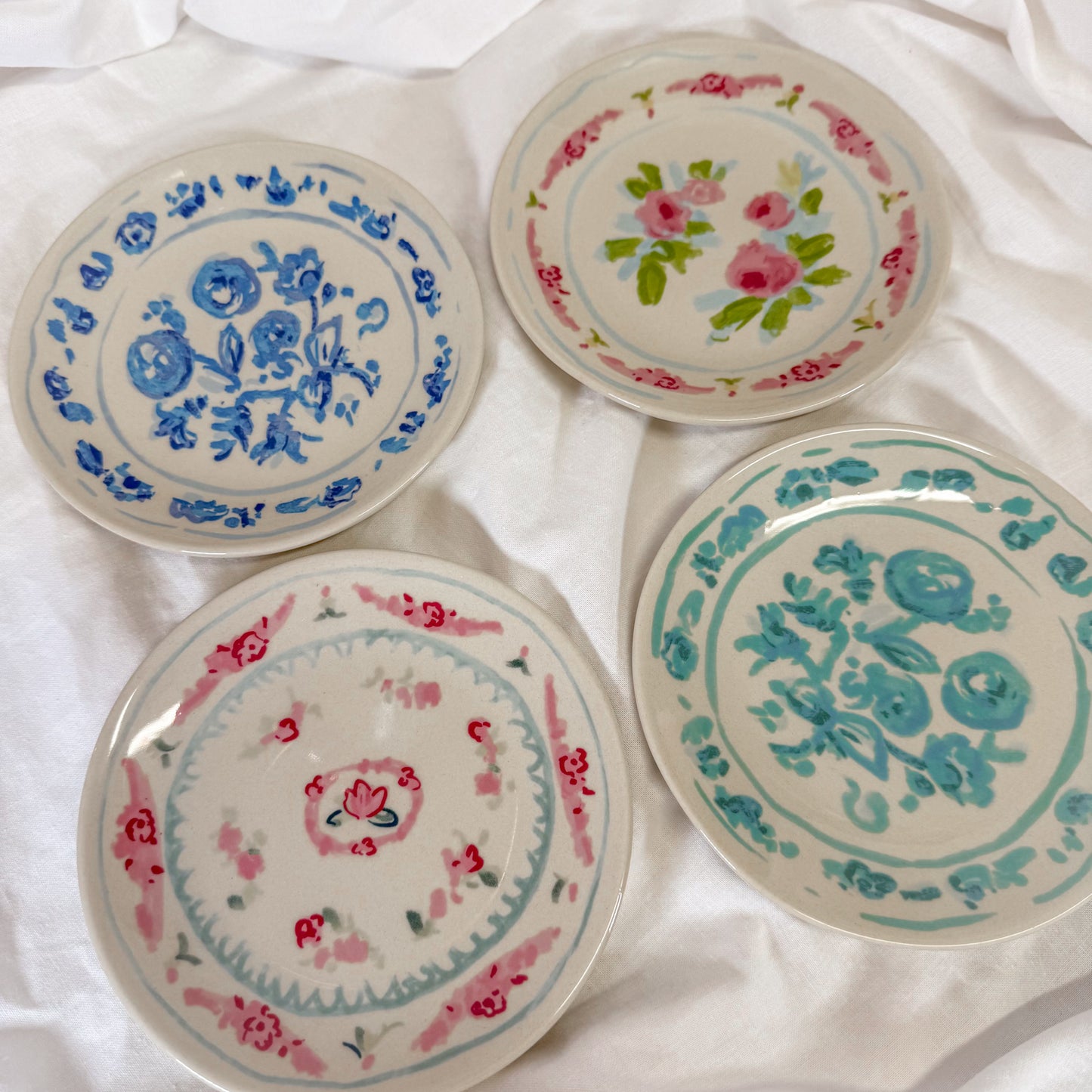 Watercolor Floral Plate