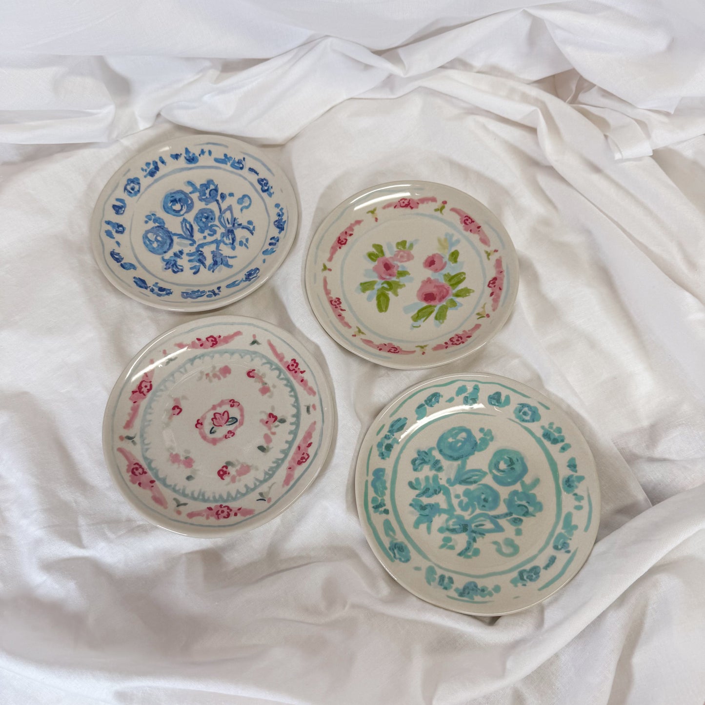 Watercolor Floral Plate
