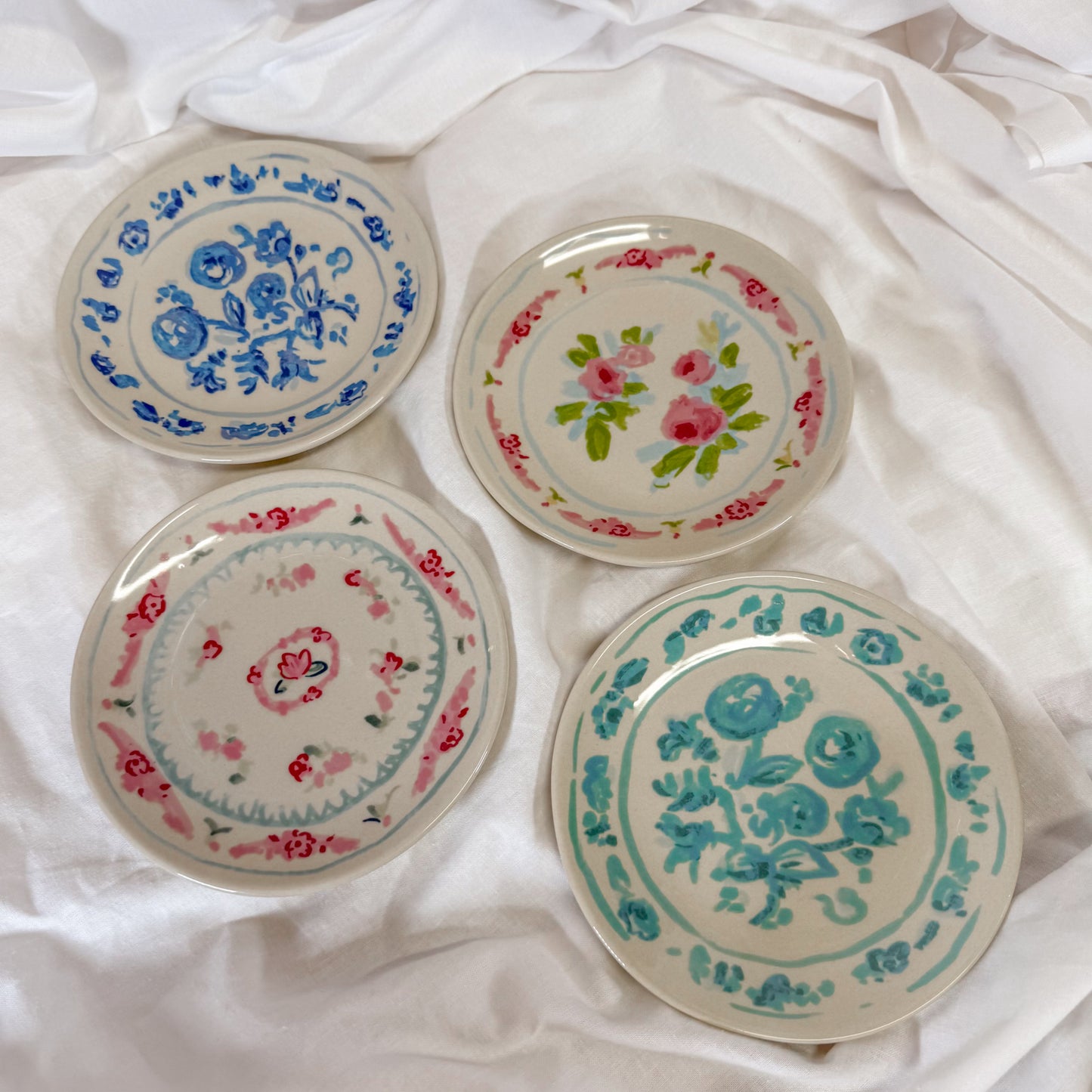 Watercolor Floral Plate