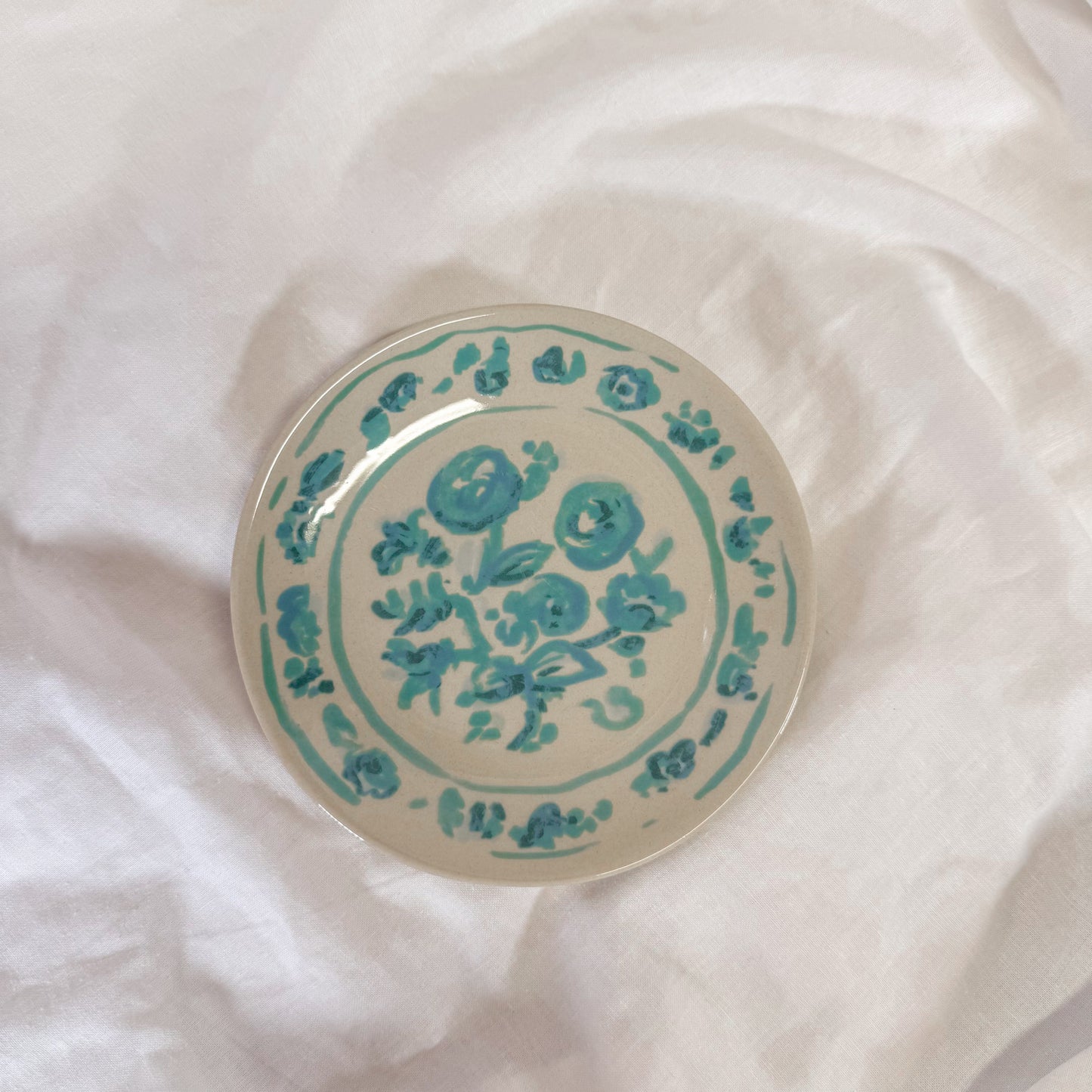 Watercolor Floral Plate