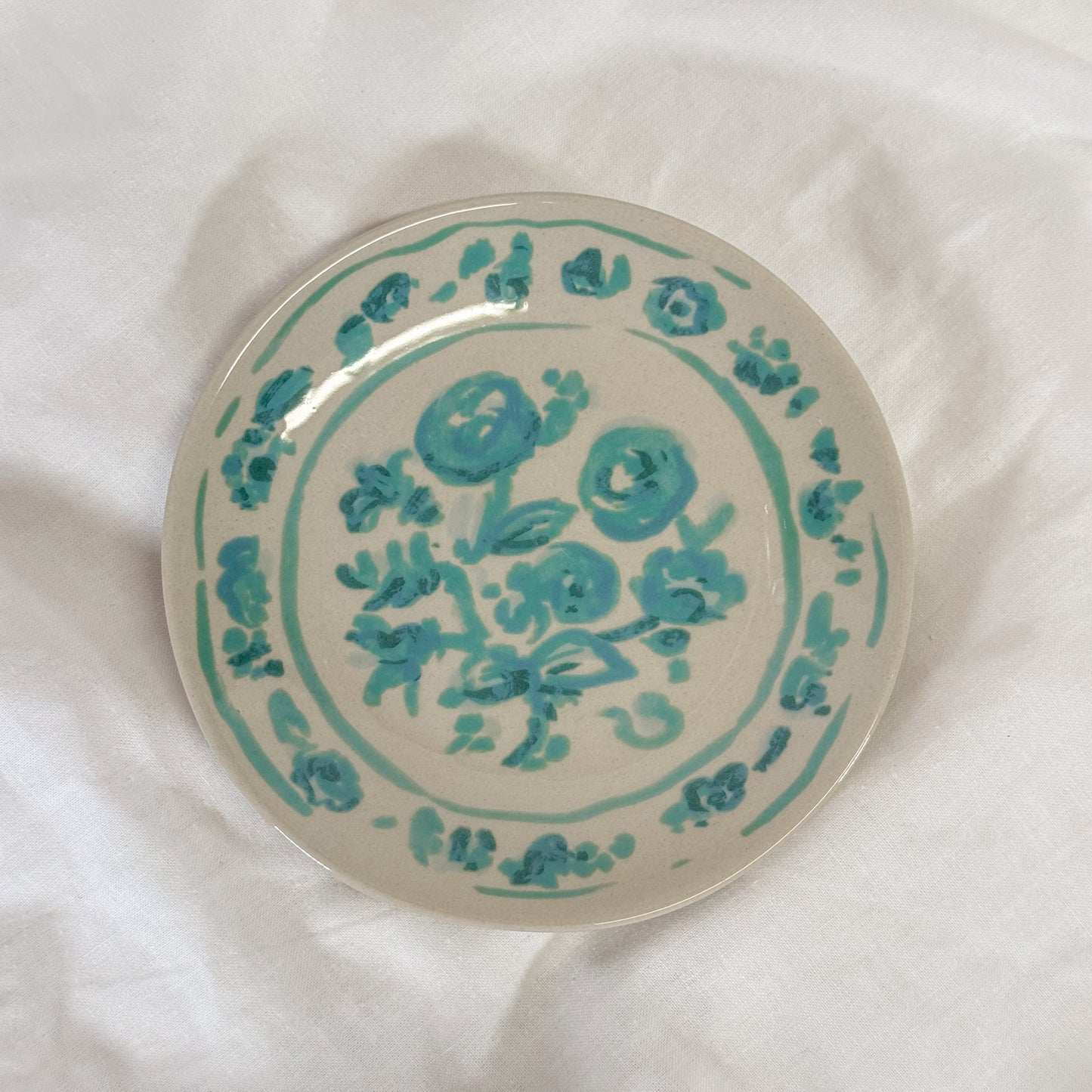 Watercolor Floral Plate