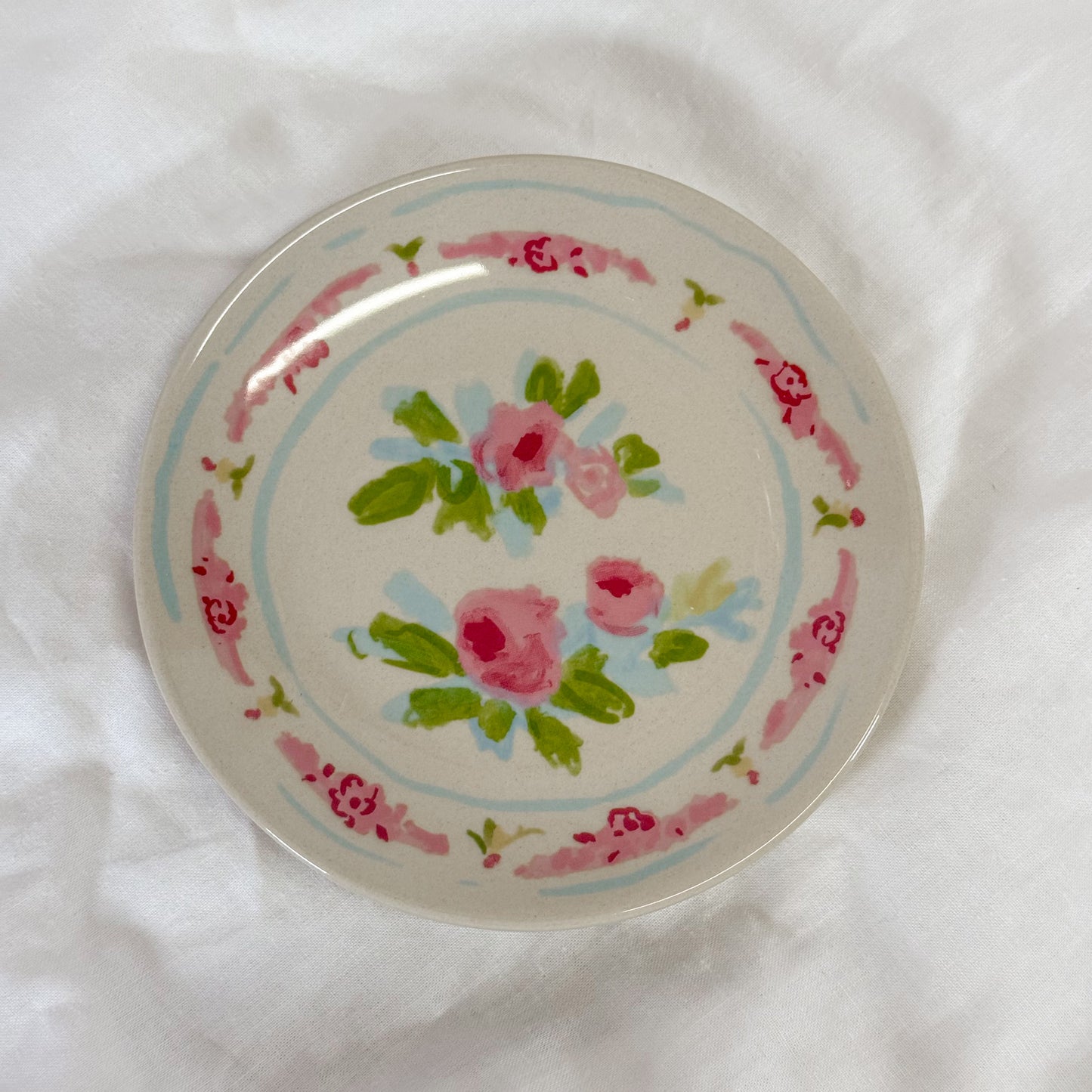 Watercolor Floral Plate