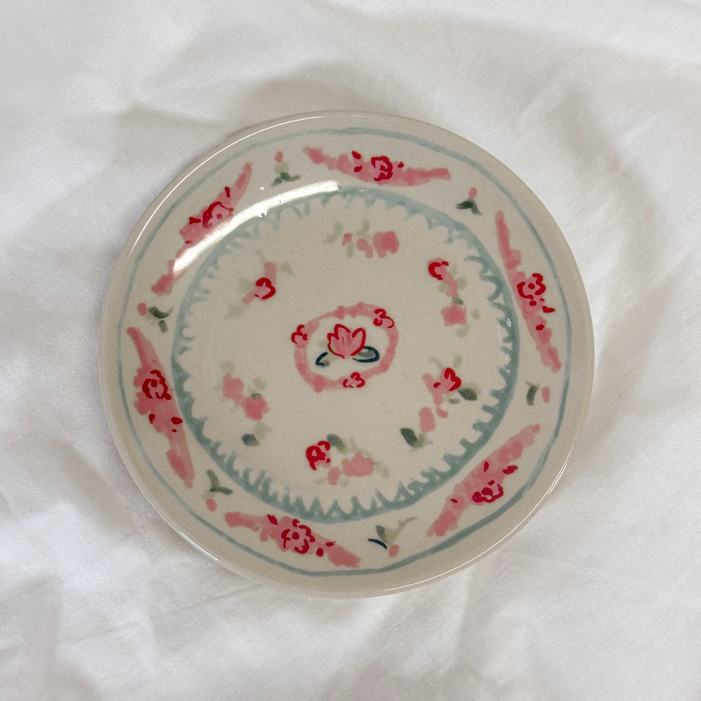 Watercolor Floral Plate