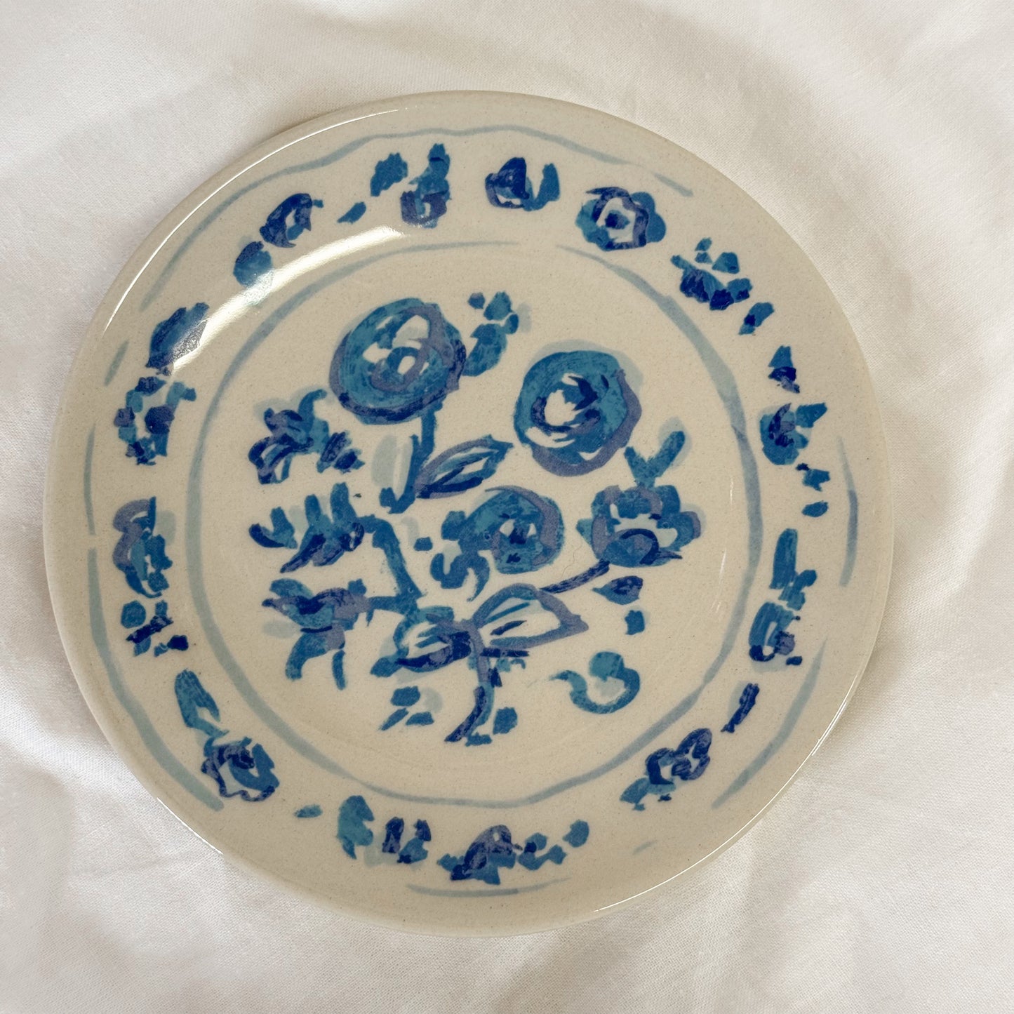 Watercolor Floral Plate