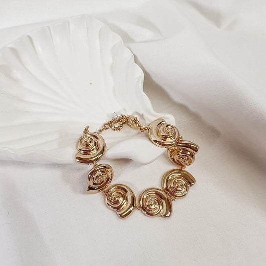 Spiral Seashell Bracelet