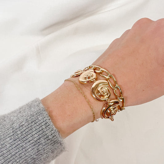 Spiral Seashell Bracelet
