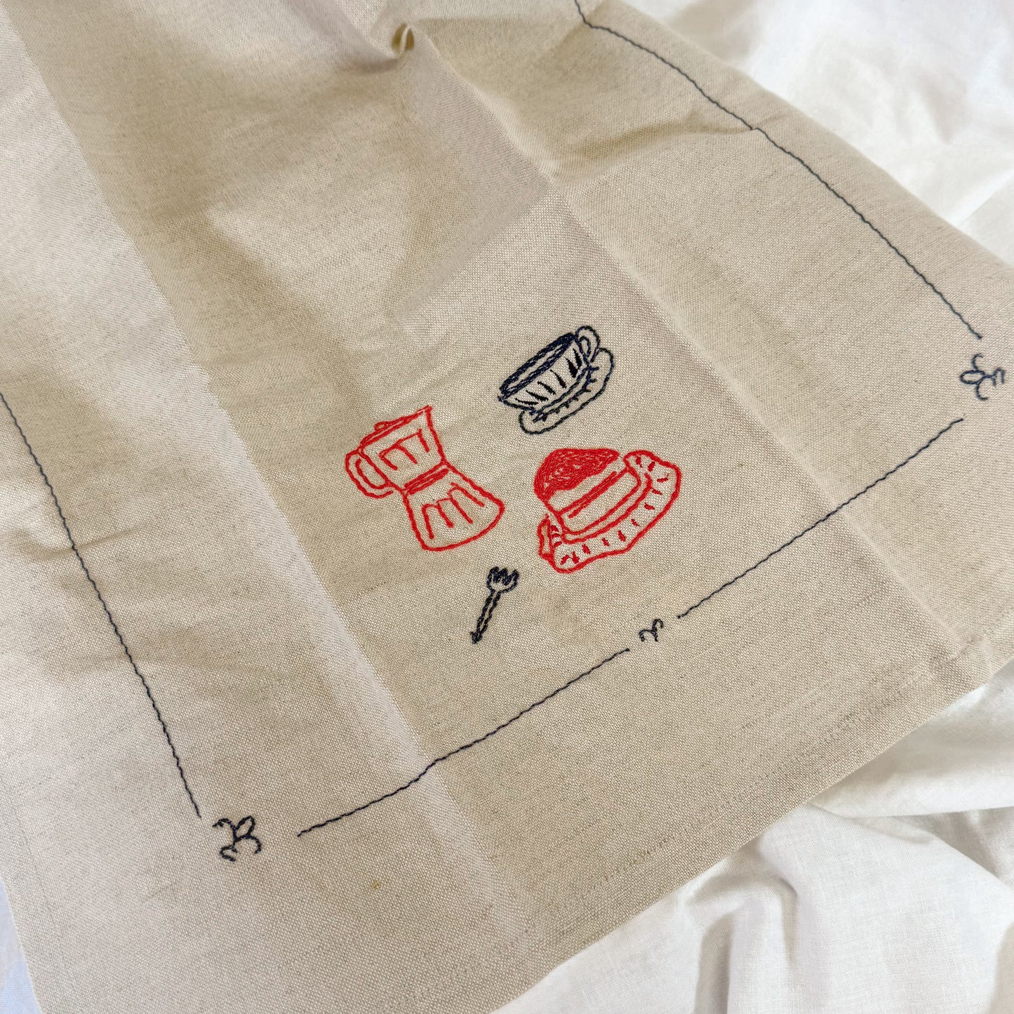 Embroidered Coffee Tea Towels