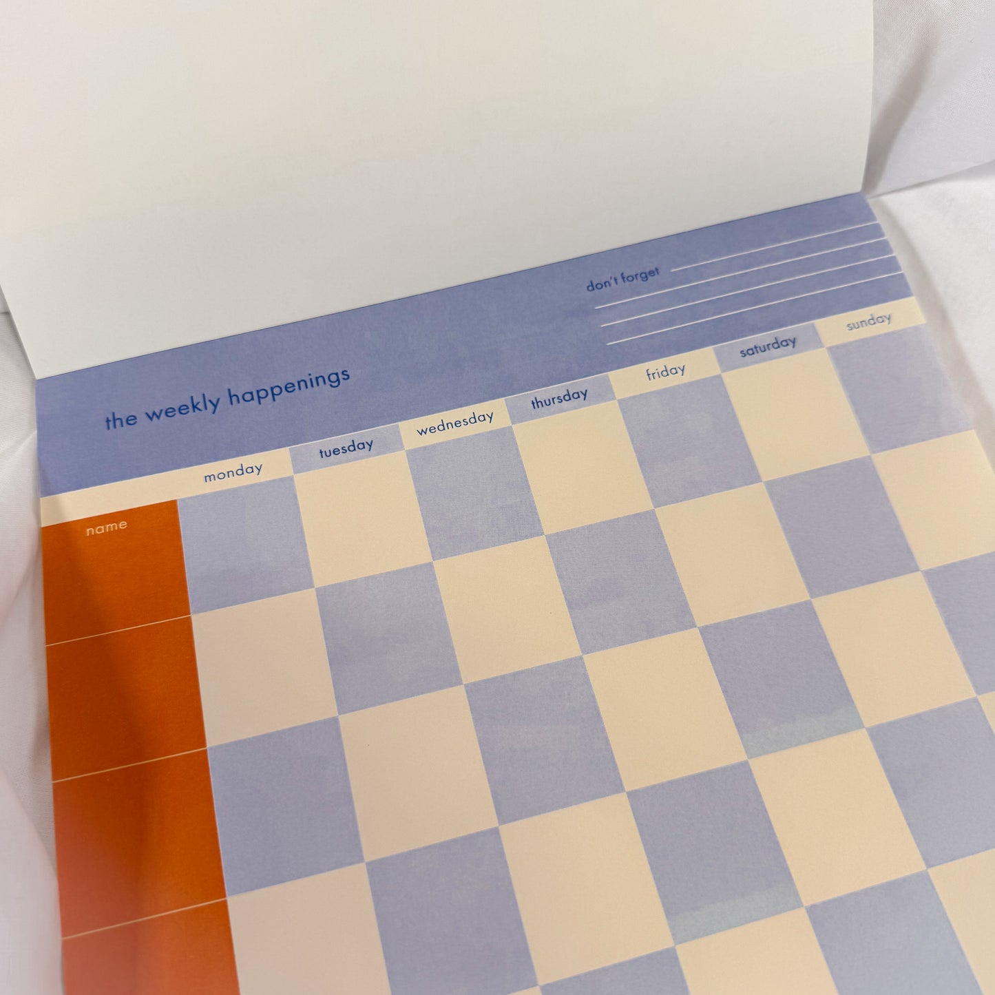 Weekly Happenings Planner Notepad