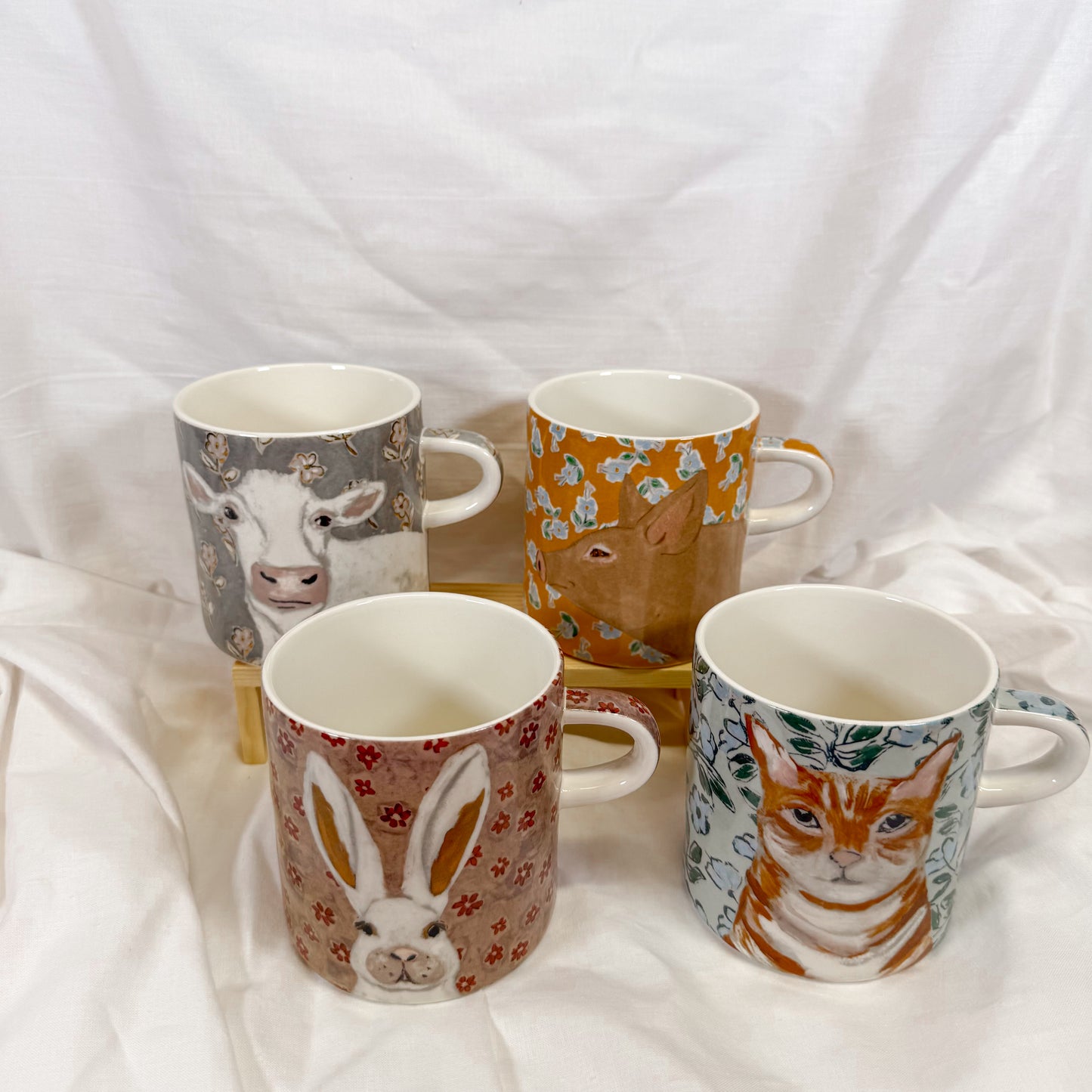Farmhouse Animals Floral Mug