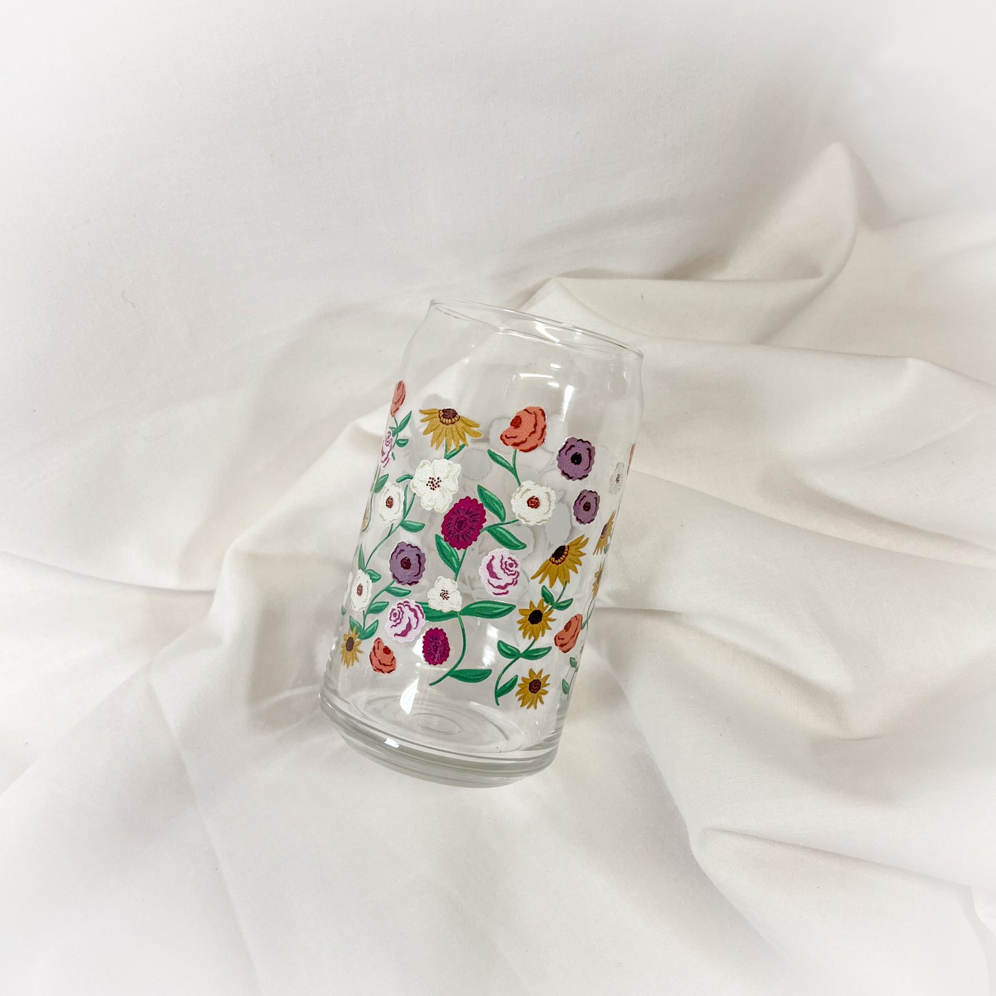 Flower Garden Glass Cup